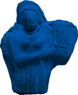 Standing female kithara player, Cypriot, 3rd century BCE or later