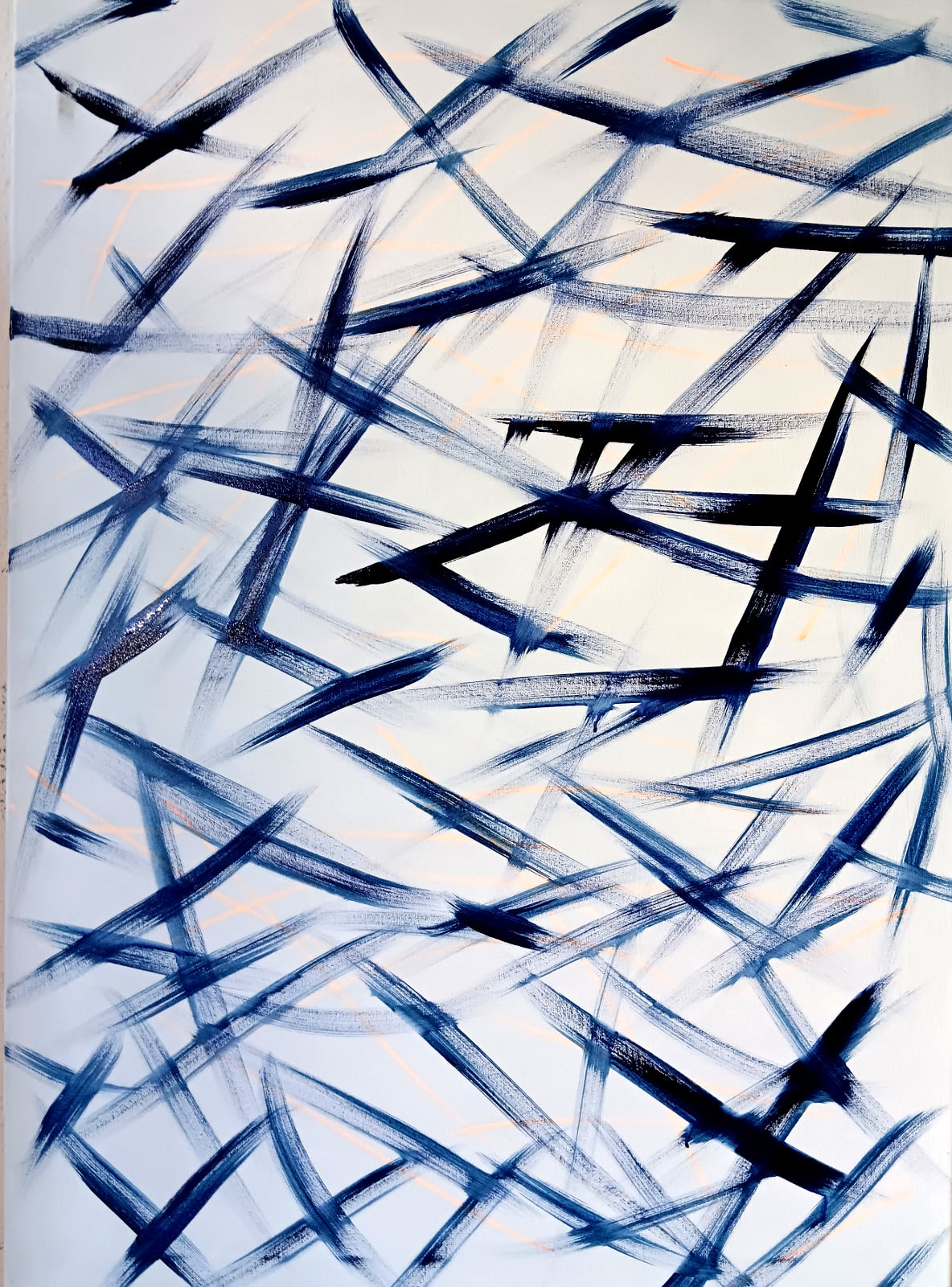 O.T., Acrylfarbe auf Baumwolle, Teil der Serie, 110cm x 80cm, 2023