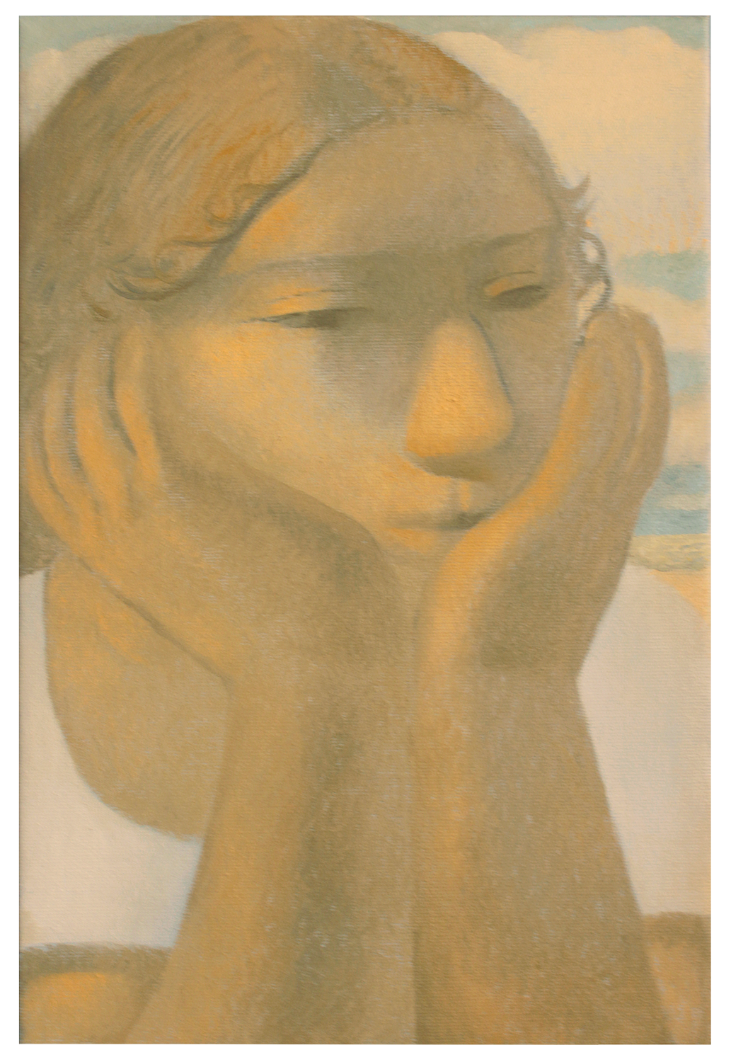 "Mulher em devaneio", 2020, óleo sobre tela