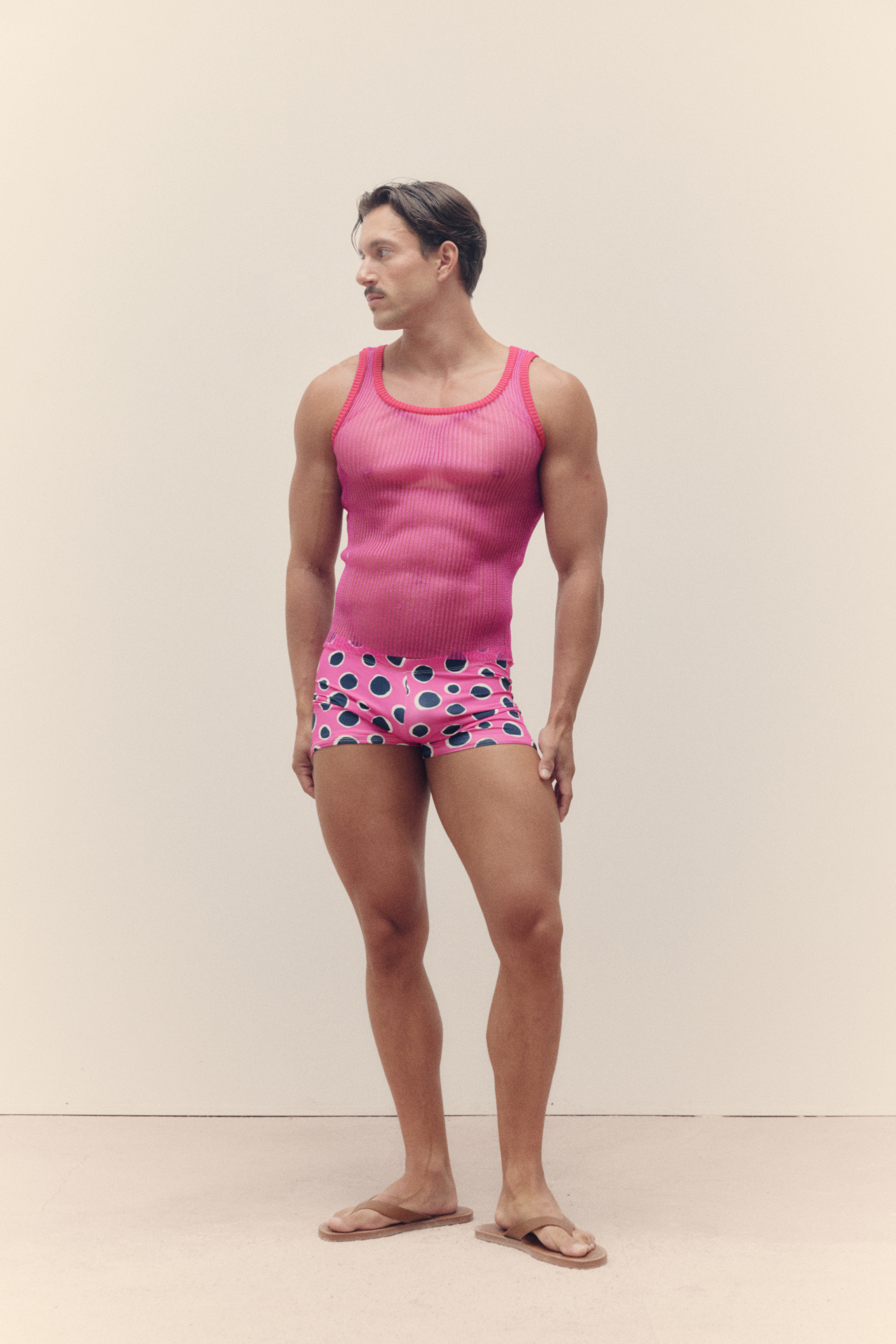 Kristal Pink Knit Tank Top