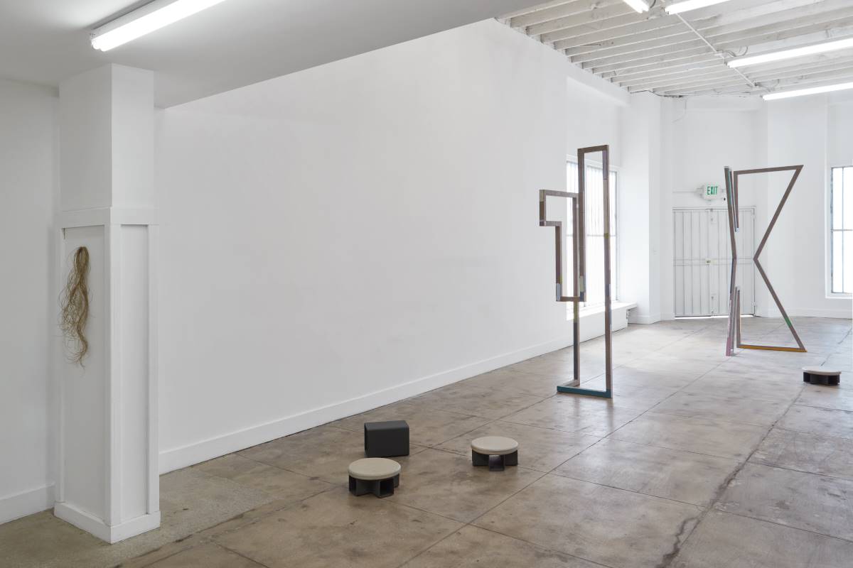 a shape made through its unravelingInstallation viewOchi Projects, Los Angeles