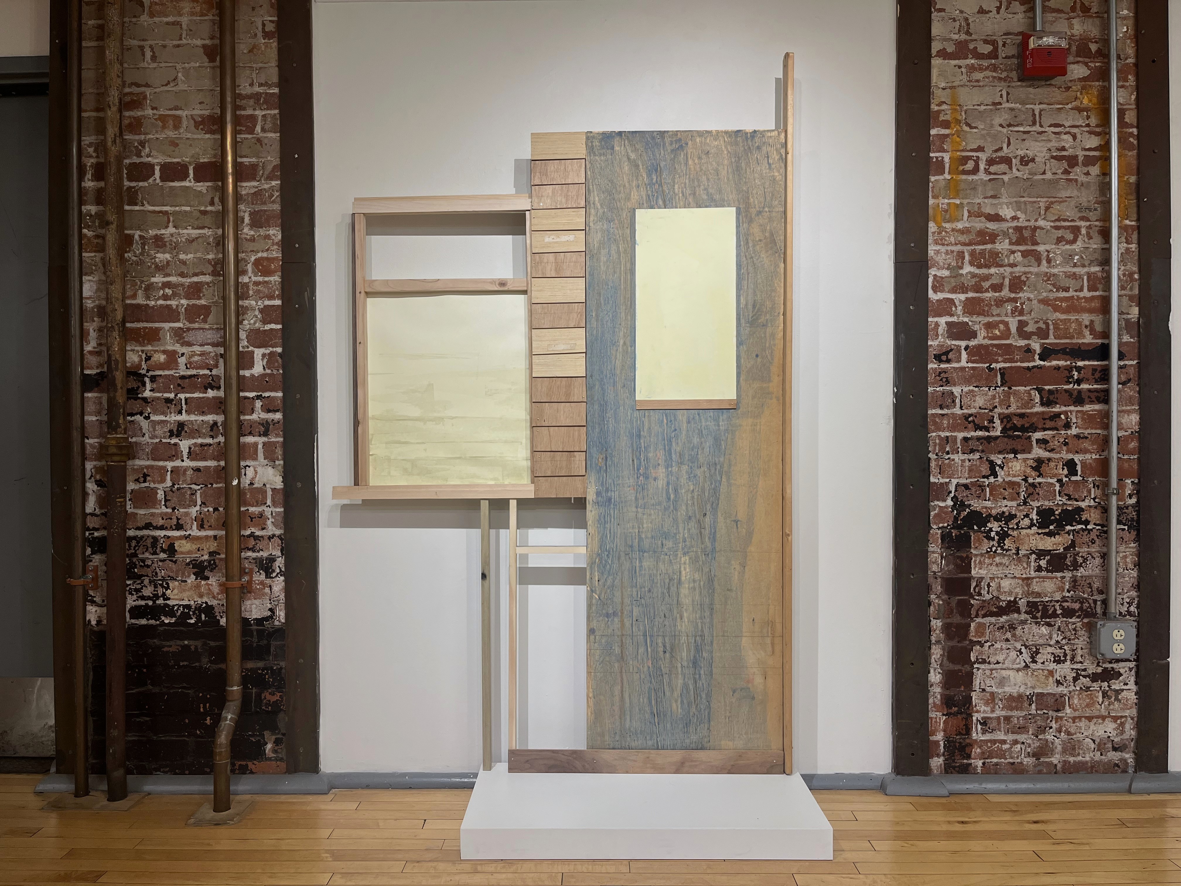 An Exterior: Mama you've been on my mind, handmade acrylic on paper and wood, 2025