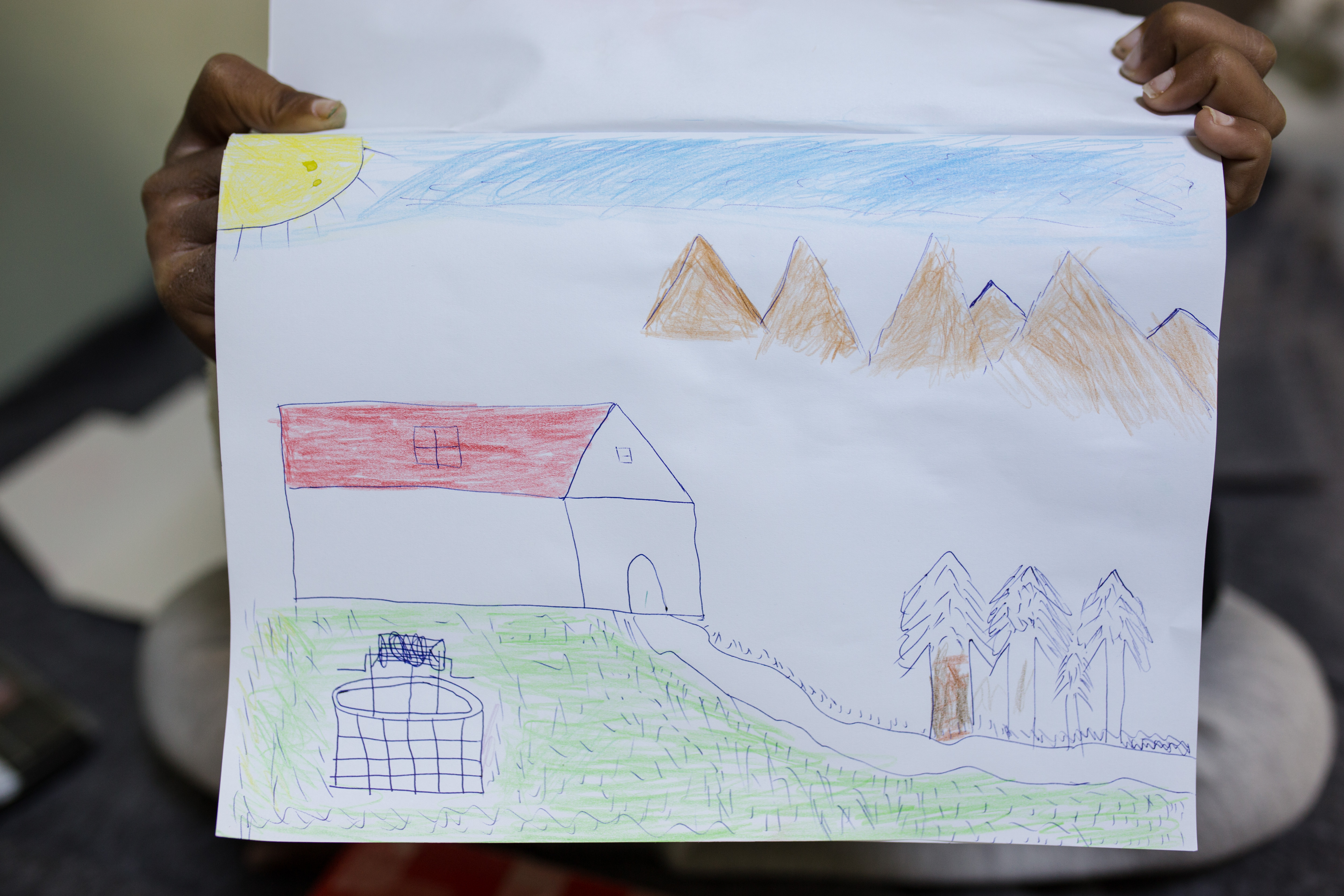 His home was destroyed when a bomb fell through the roof.