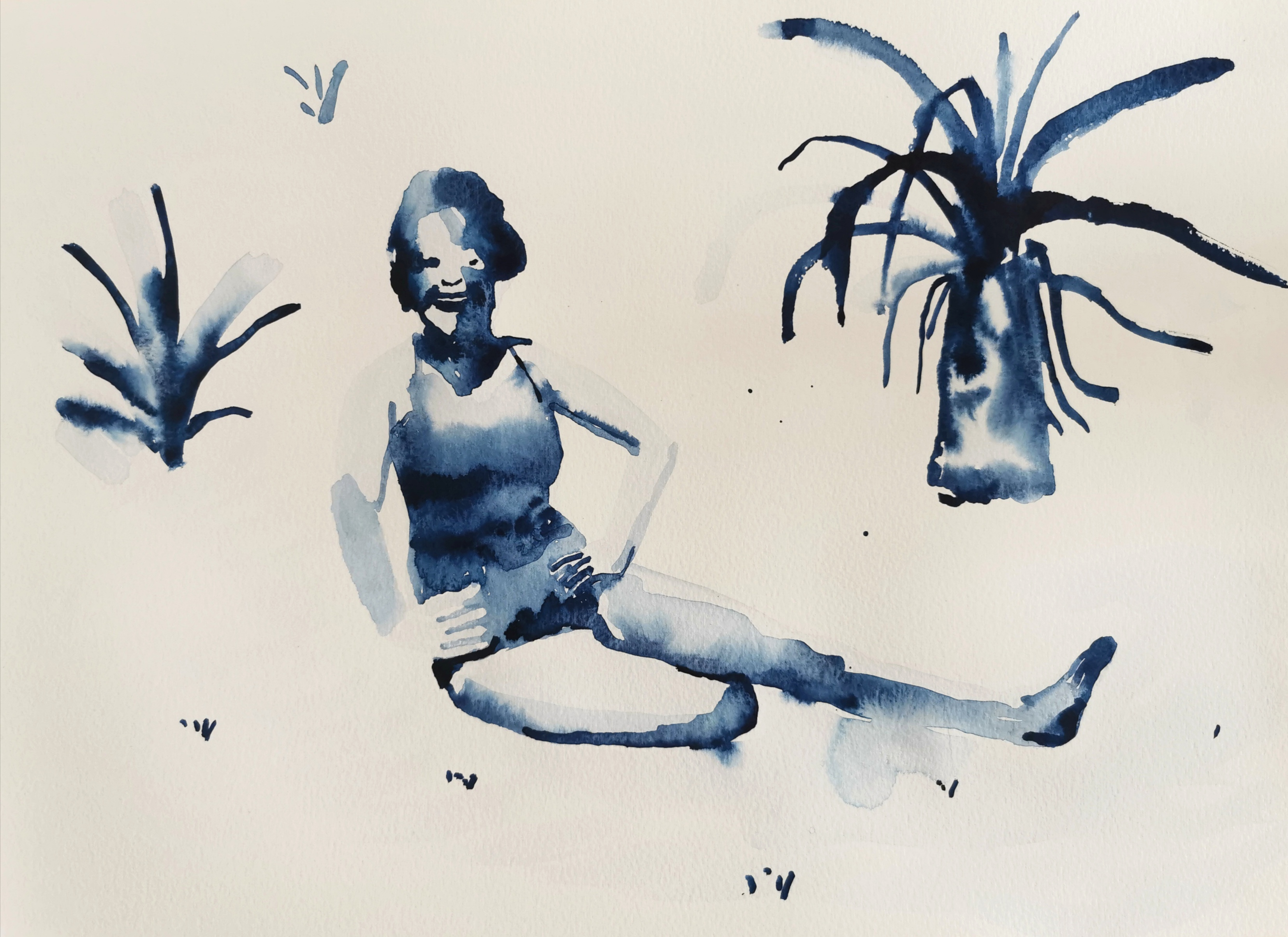 Summer, watercolor on paper, A3, 2022