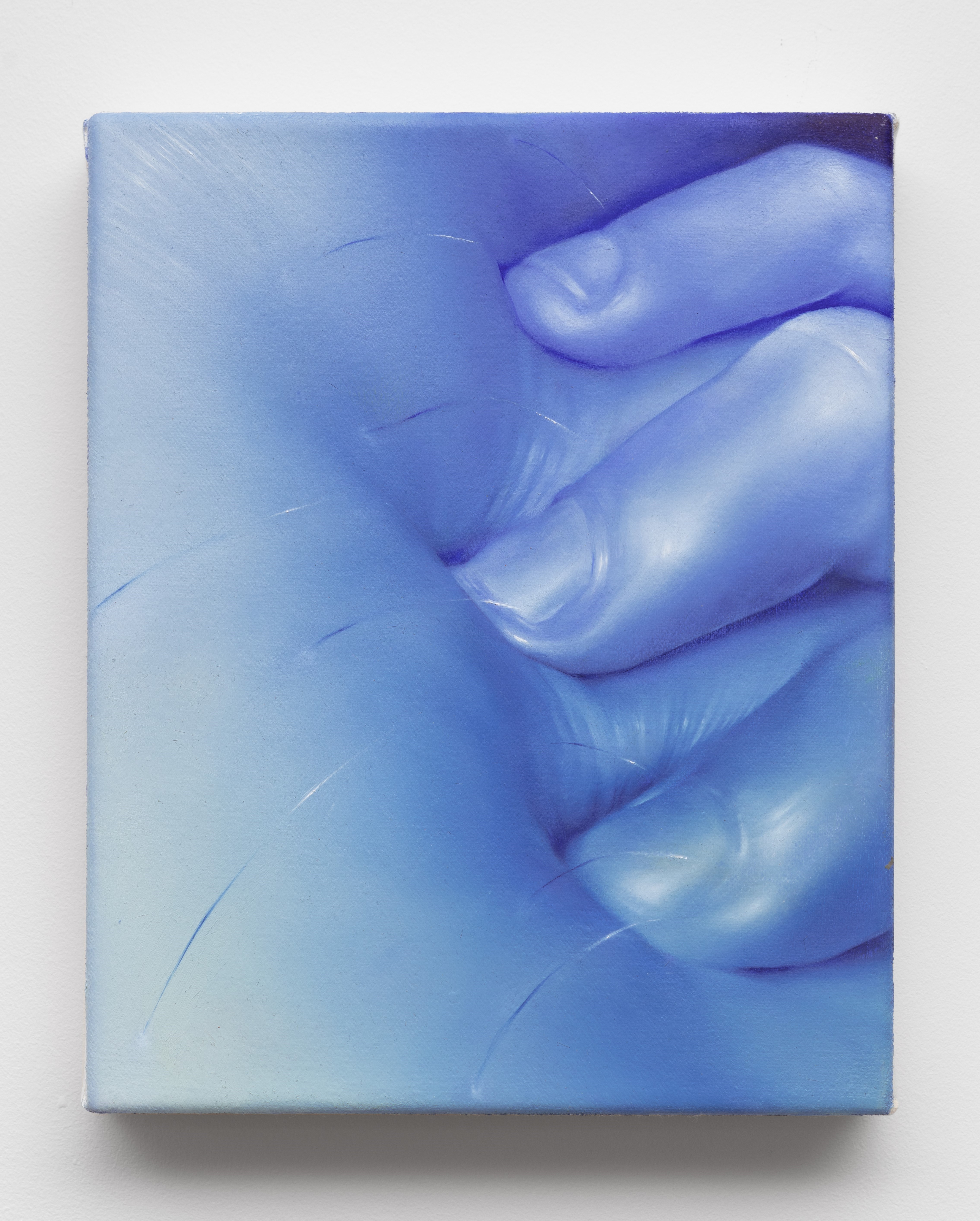 Lean To (2022), oil on canvas, 8x10"