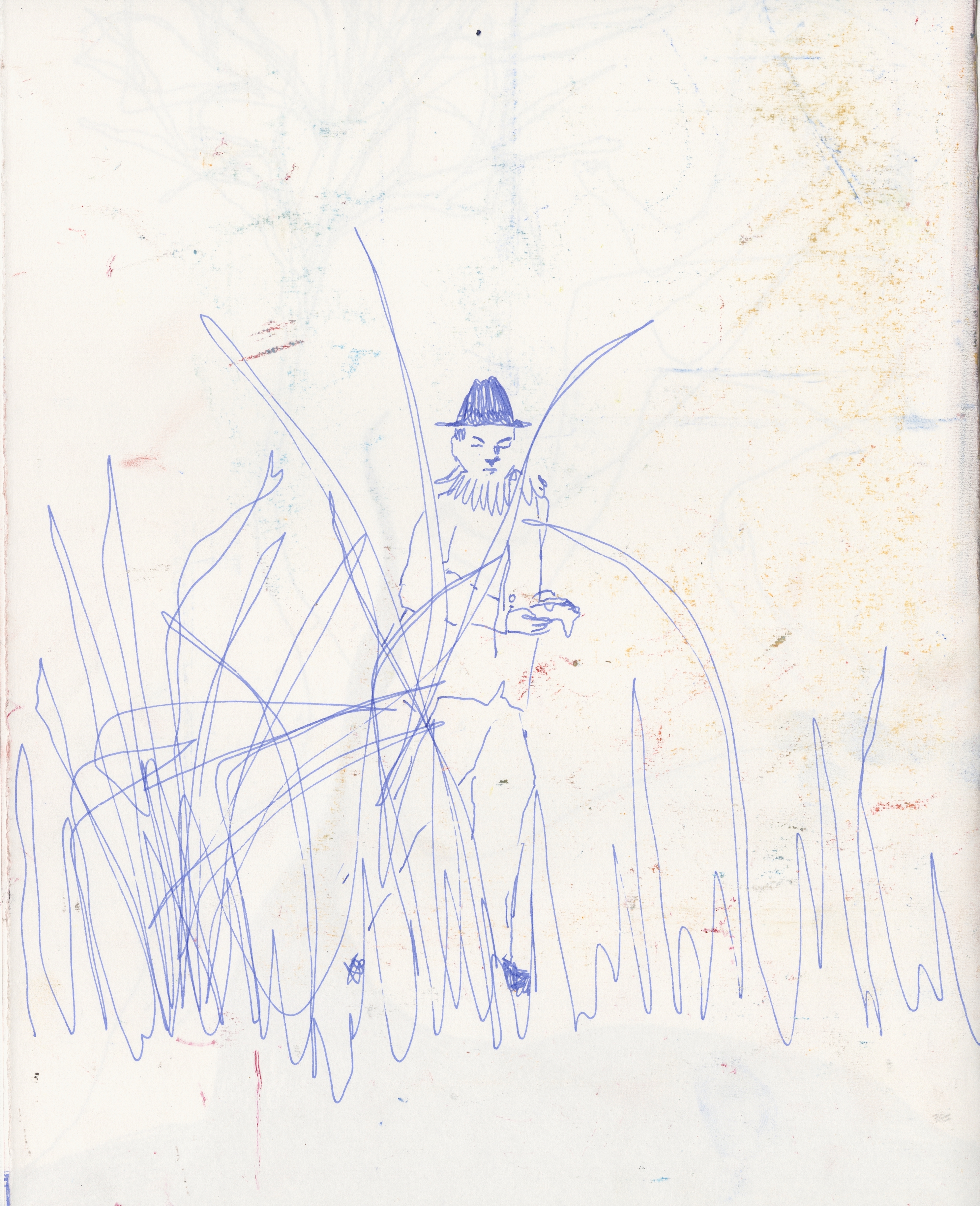 tekenwerk bij volkslied 'kur tu biji' (waar ben je, broeder) gemaakt tijdens het 24 uurs project. -winter 2023