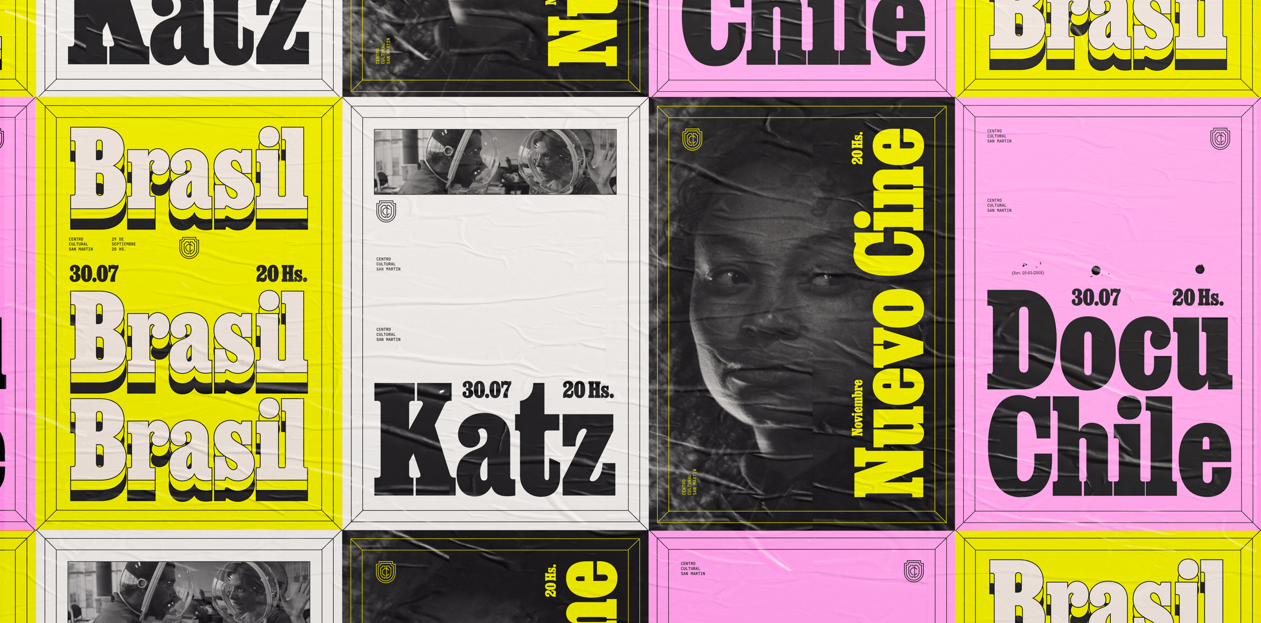 Composición de afiches para el Club de Cine por Kinoto Studio