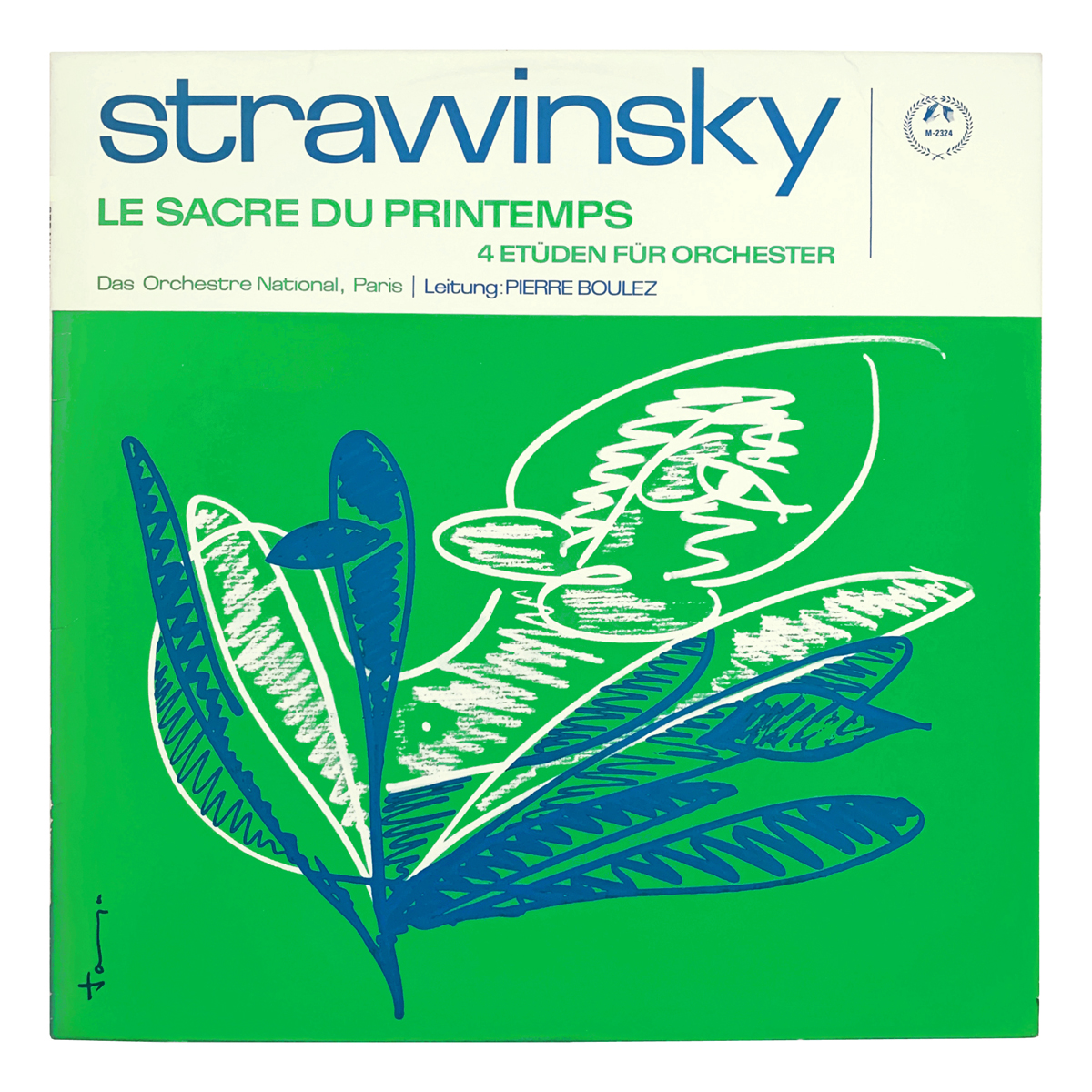 Musical Masterpiece Society M 2324 Igor Stravinsky - Le Sacre du printemps; Quatre études, pour orchestre Orchestre National de France - Pierre Boulez Design: Rufino Tamayo (artwork)