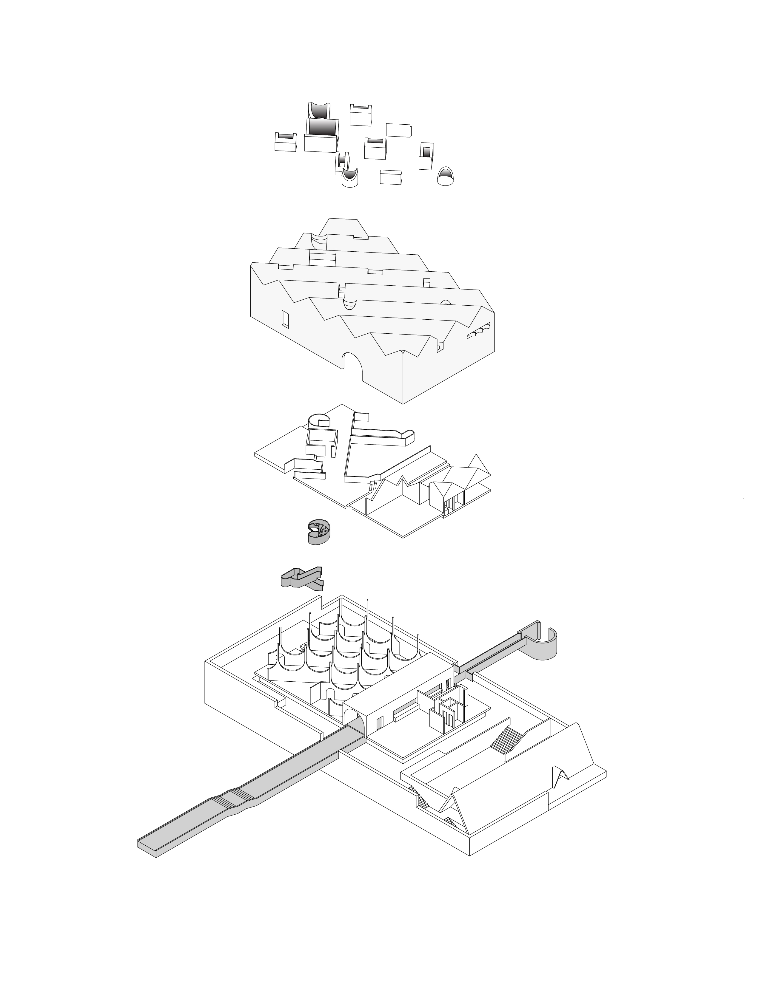 3. Rupestrian Art Museum & Tourist Center - Axonometric