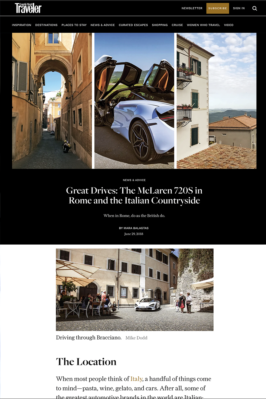 Great Drives: The McLaren 720S in Rome and the Italian Countryside
