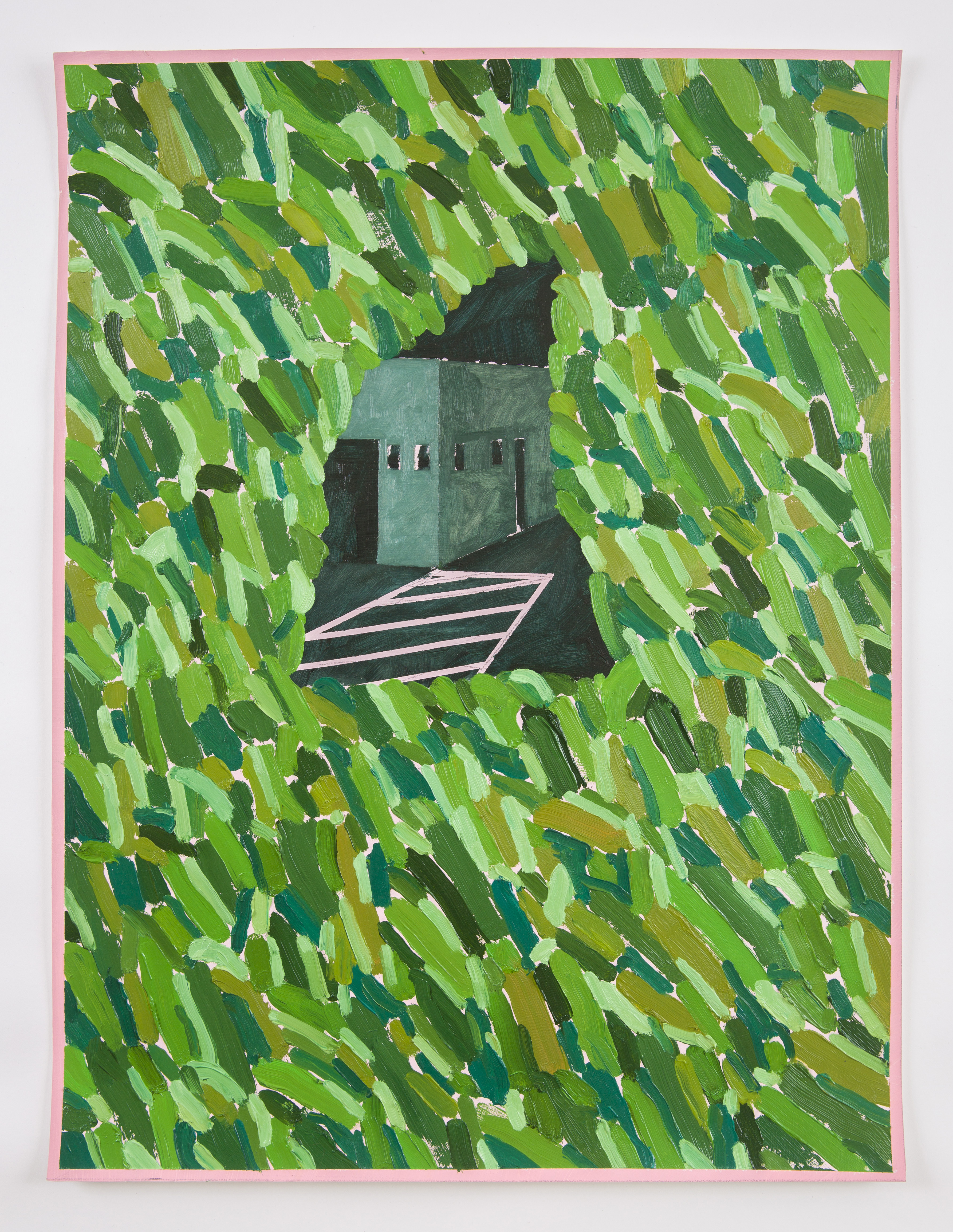 "View" oil on paper, 21 x 17 in., 2019