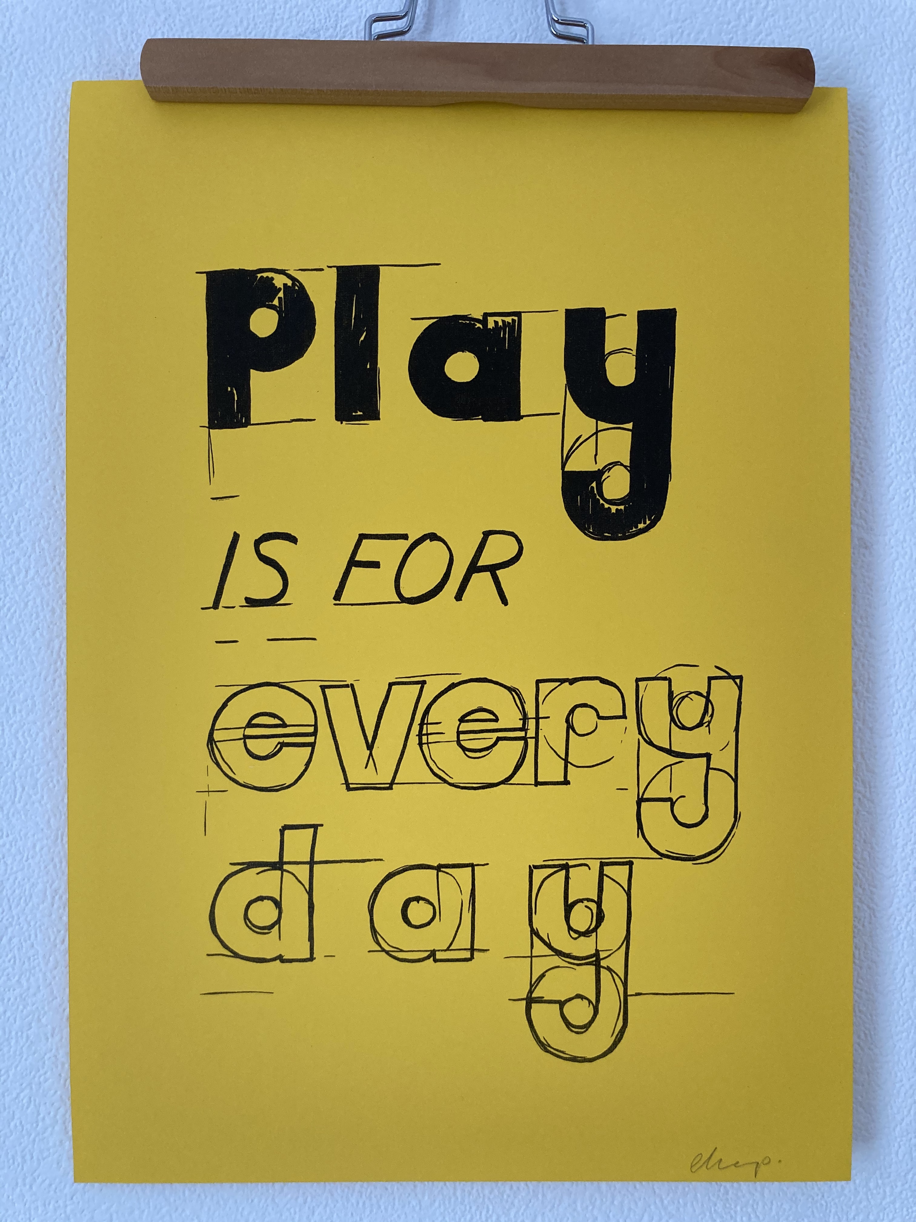 Motivational Studio Posters: PLAY Digital Print, A3 £10
