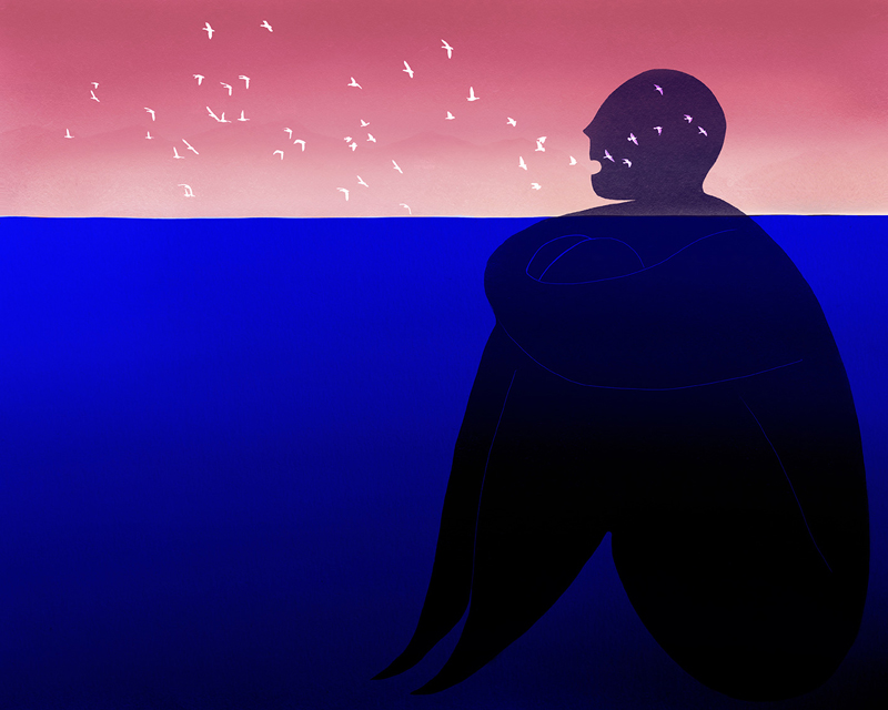 L'homme qui mangeait les oiseaux - Digital drawing