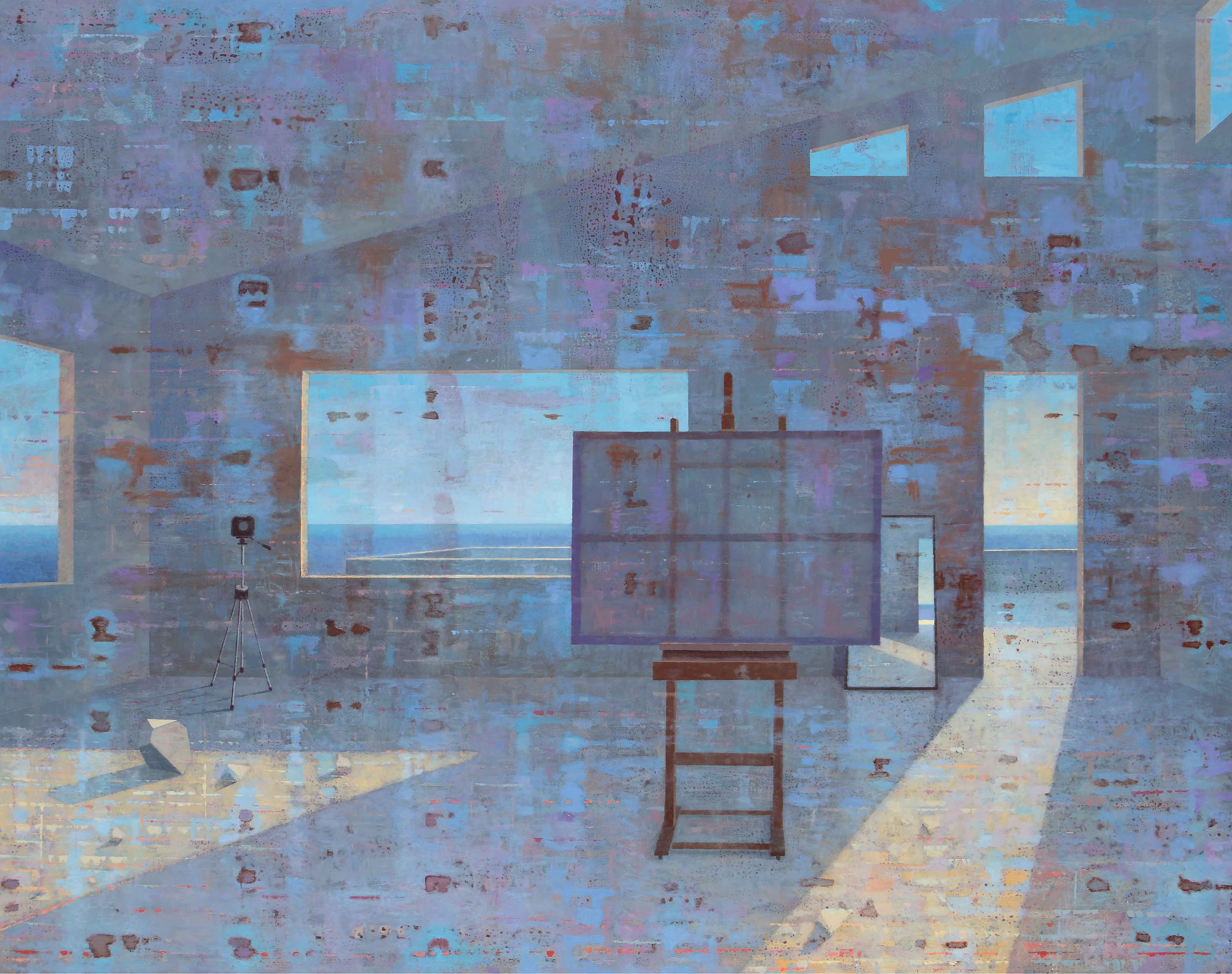 Studium, 2016, olio su tela, 130 x 162 cm