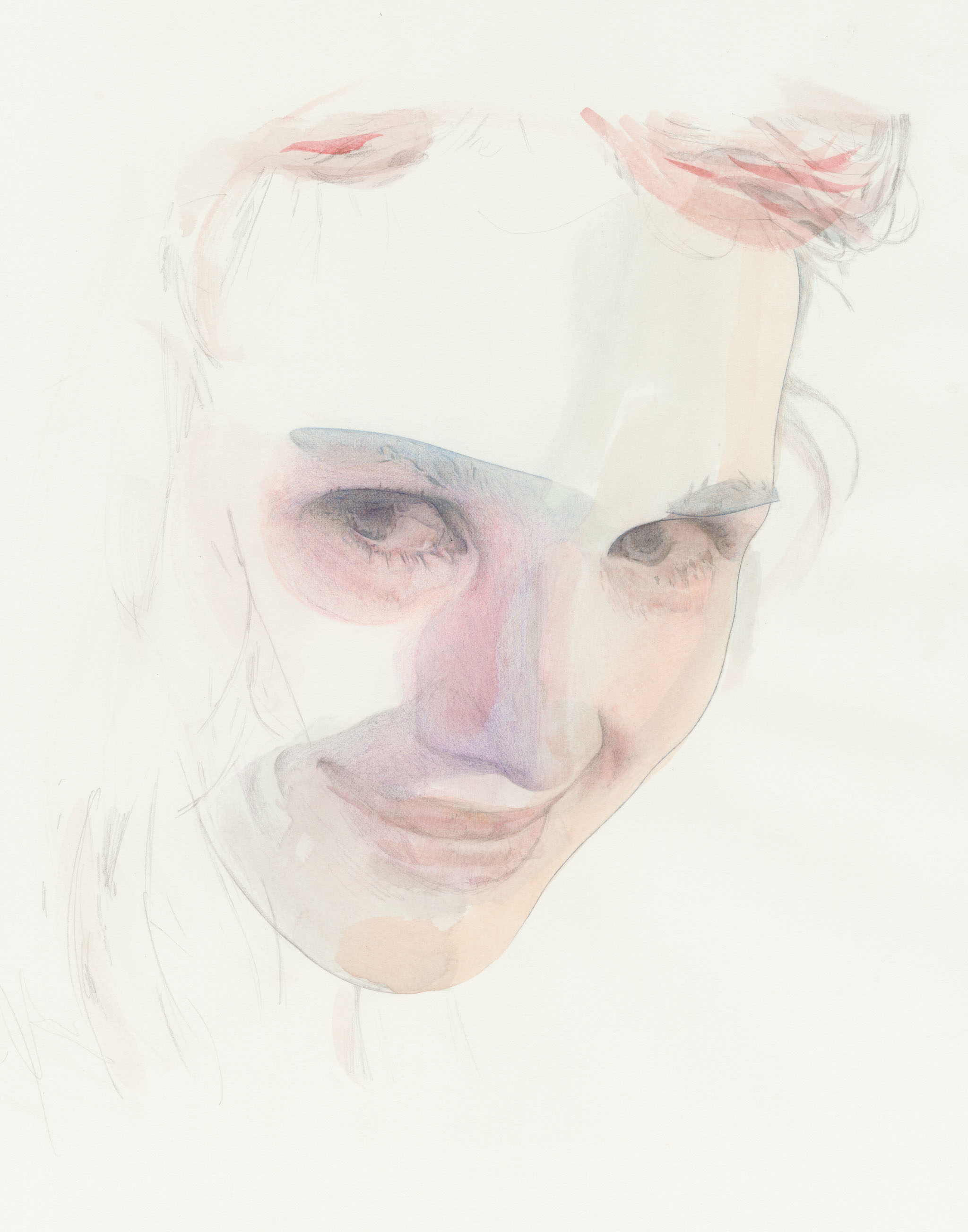 Anna 14x11 colored pencil and watercolor on paper 2017