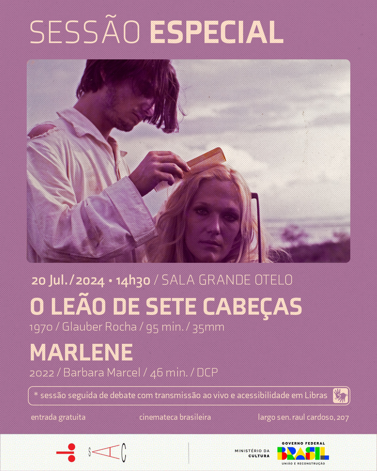 Flyer of the screening. Cinemateca Brasileira, 2024.