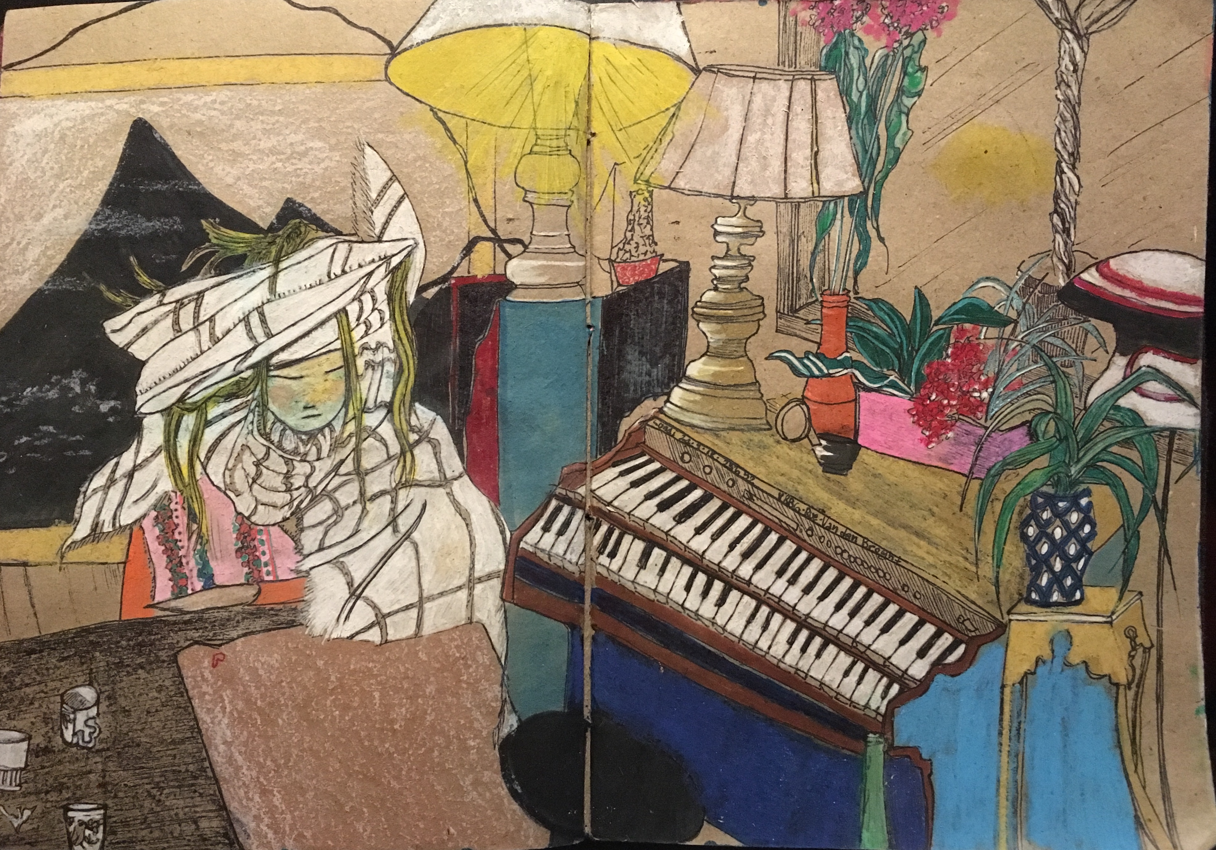 La trappola - Mixed media on paper - 20x30 cm