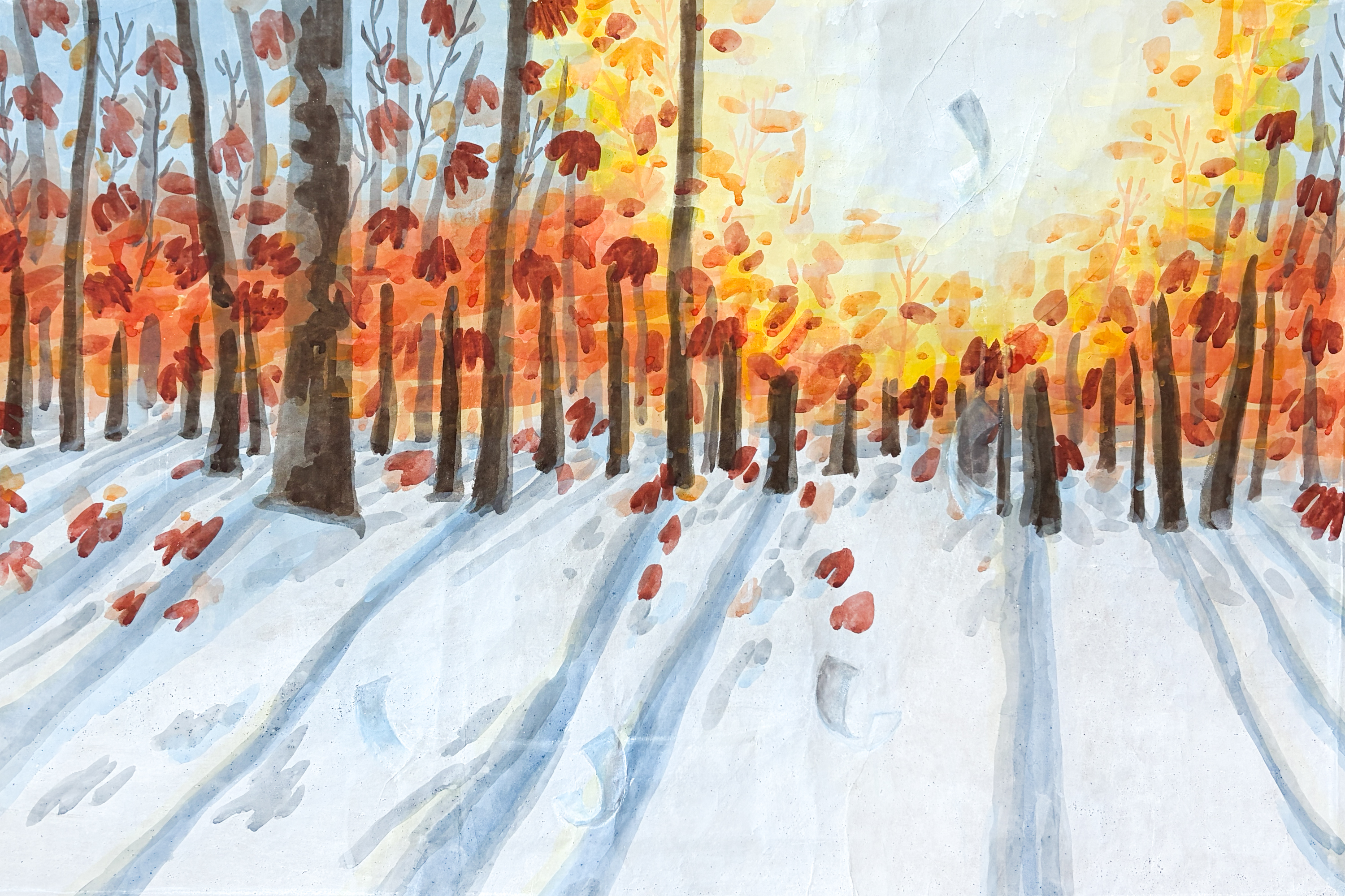 동지: 새롭게 원을 그리며, 2025, 순지에 채색, 60 x 90 cm