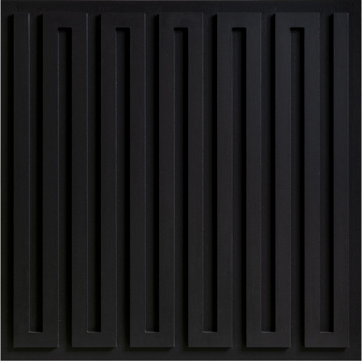 Monochrome Landscapes I. Lamp Black 13 / Series of acrylic paintings on fibreboard 2021–2022 / 50x50 cm