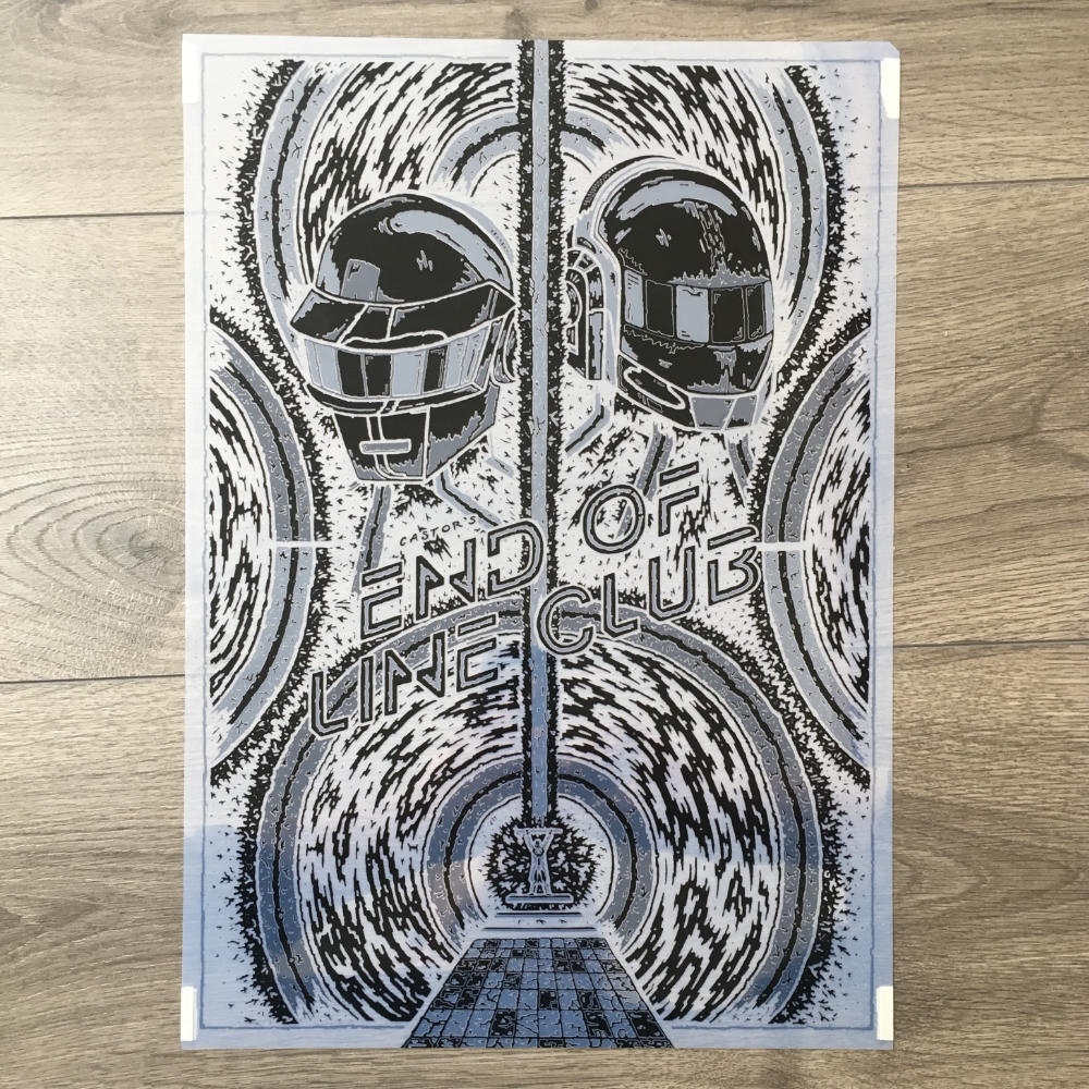 3 Layers of Acetate, printed off and layered on top of each other