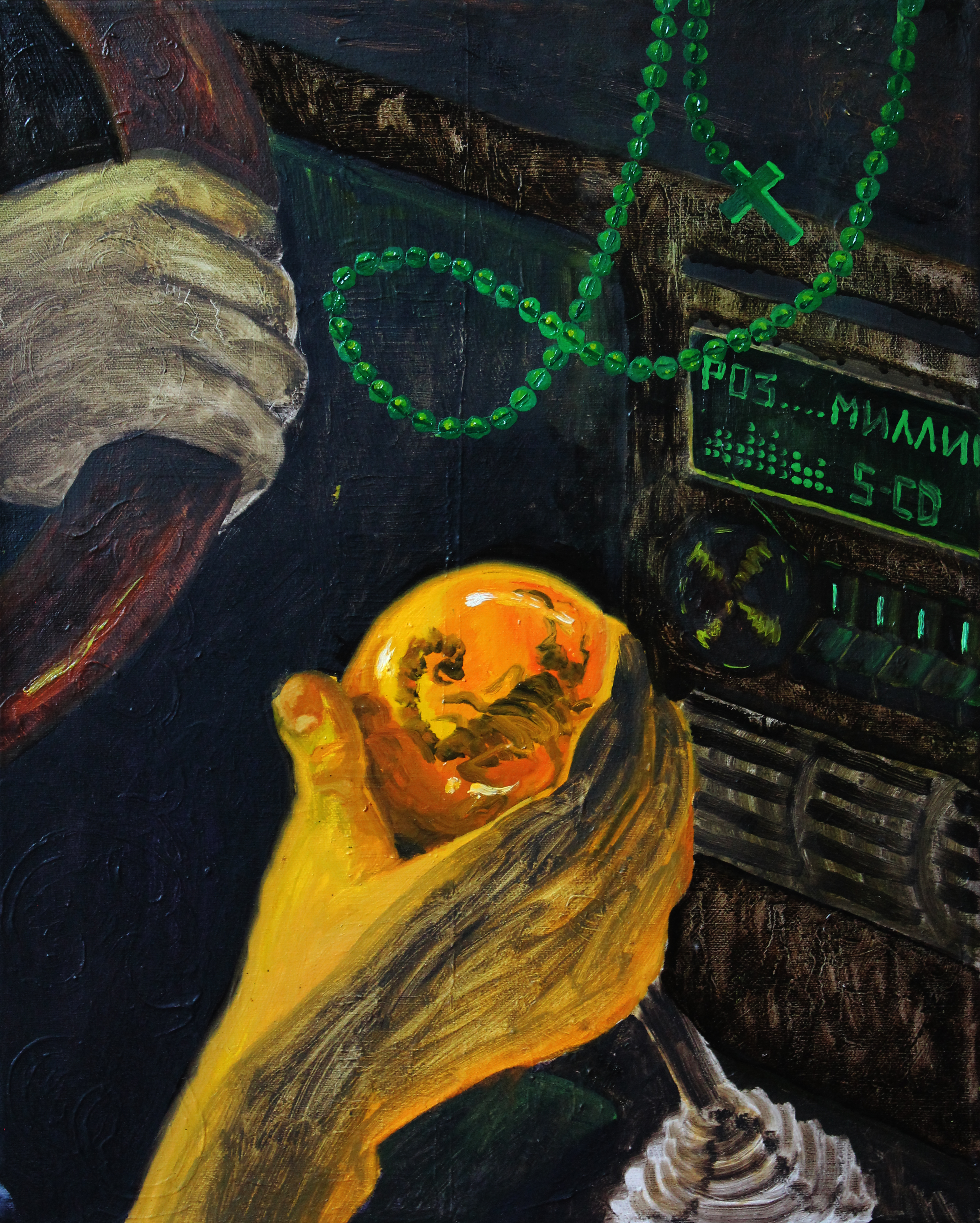 Untitled (opening scene), oil on canvas, 20x16