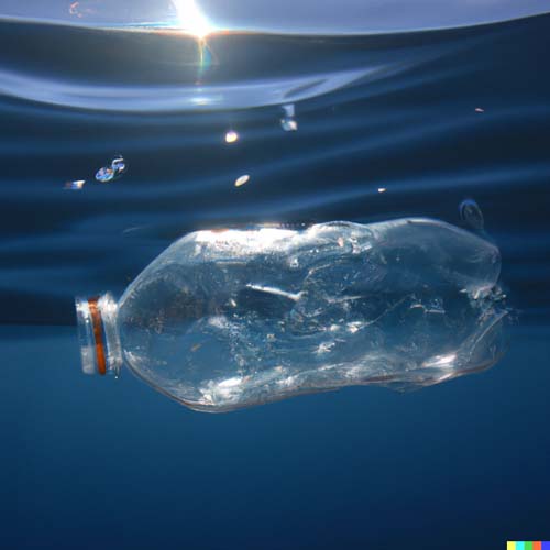 The degradation potential of PET bottles  in the marine environment