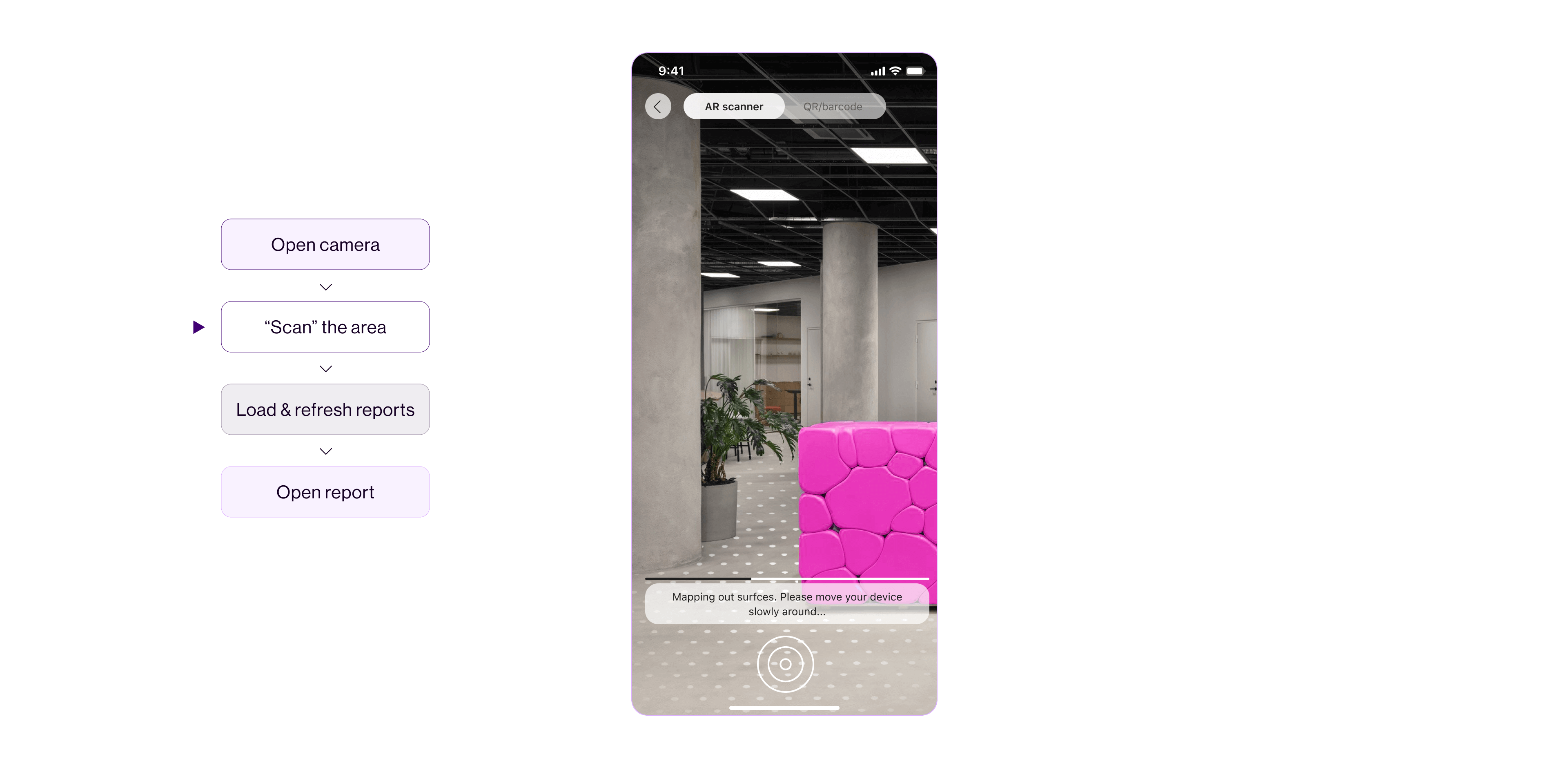Mapping the surfaces in the physical area, 01.