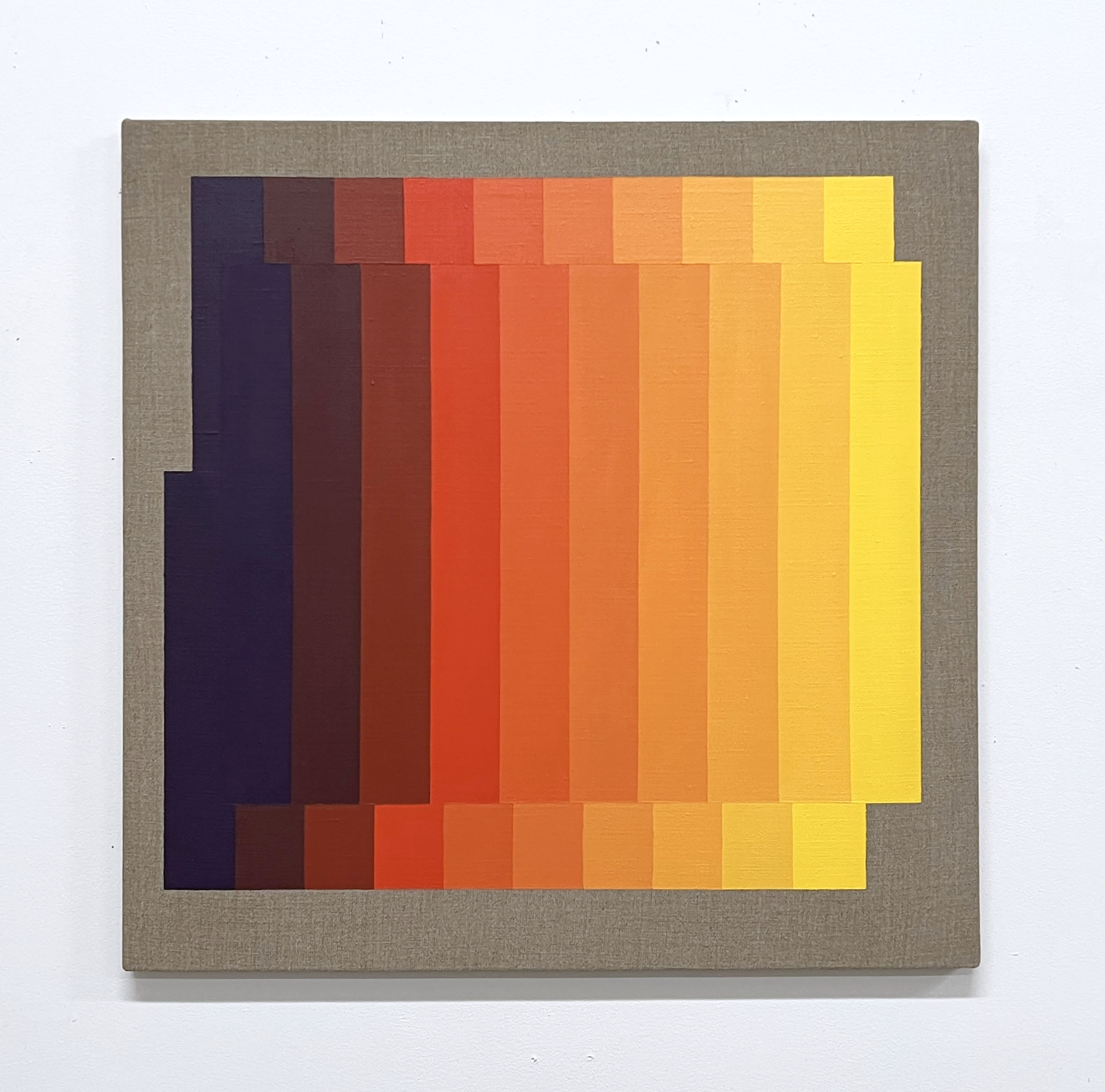 Machbands (chroma) XIX, 61cm x 61cm, acrylic on linen