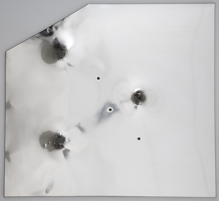 Kelly 1, 2006, gunshot and stainless steel