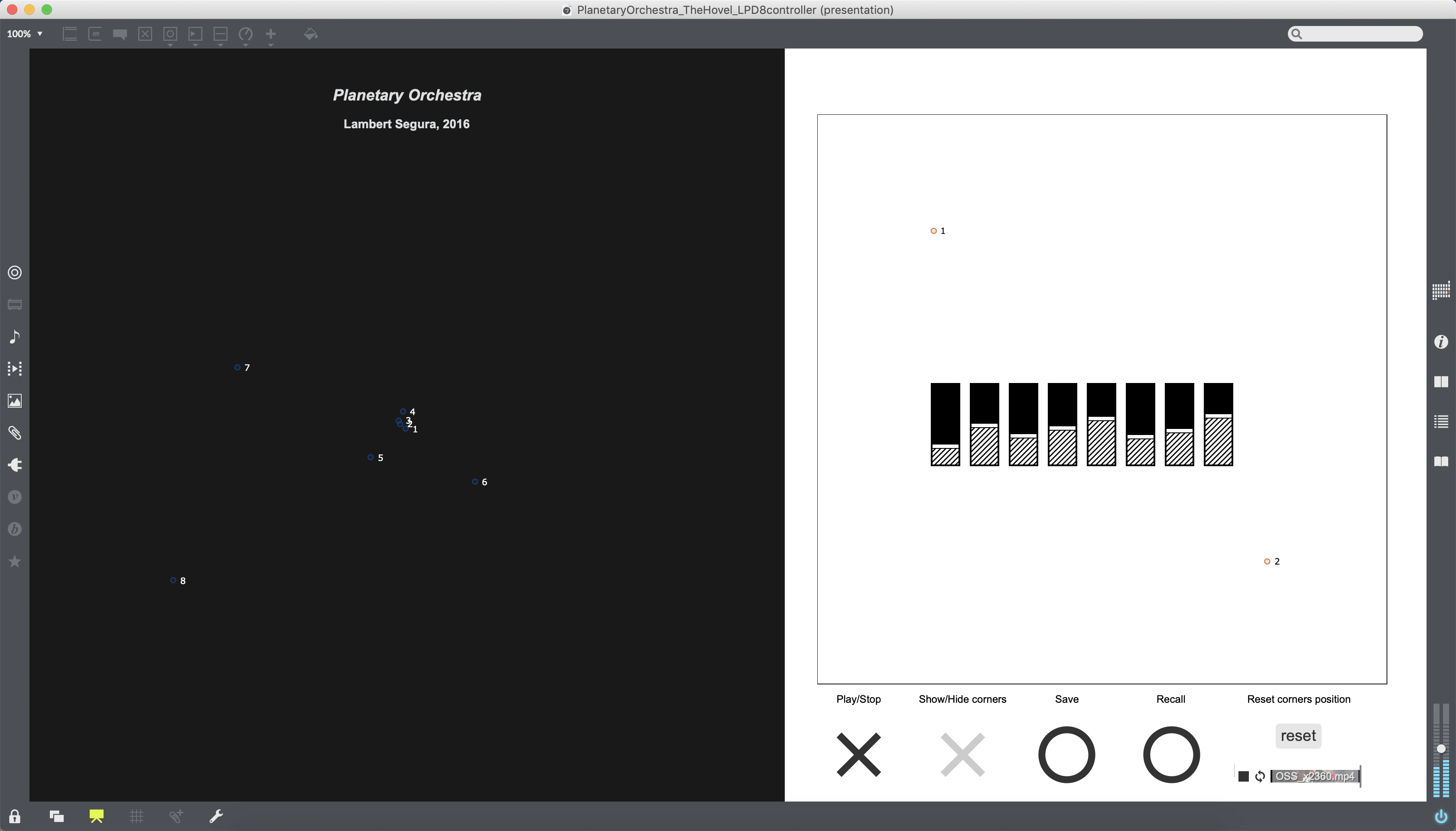 Max/MSP patch interface