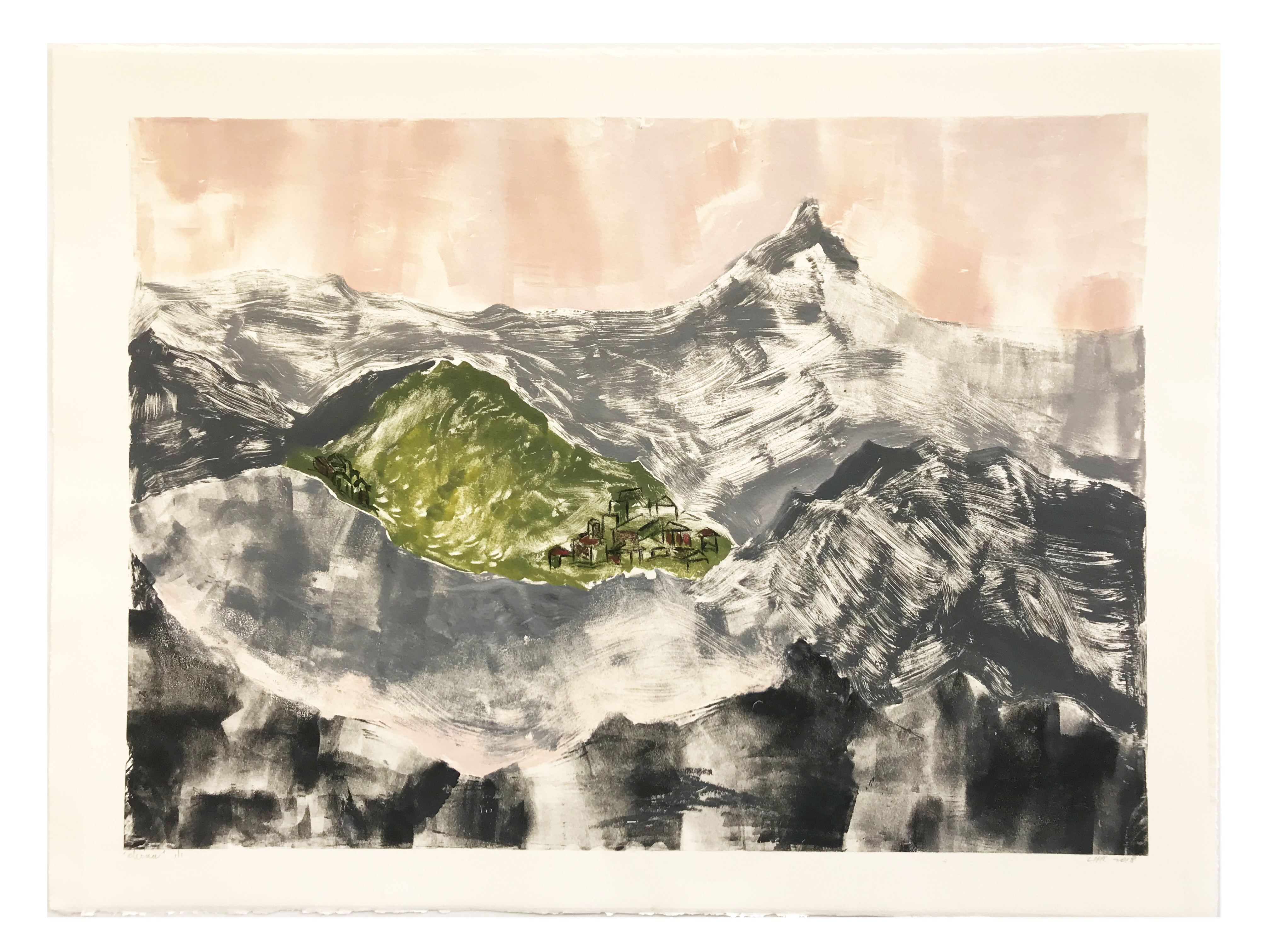 Rural Japanese Village 22"x30" 