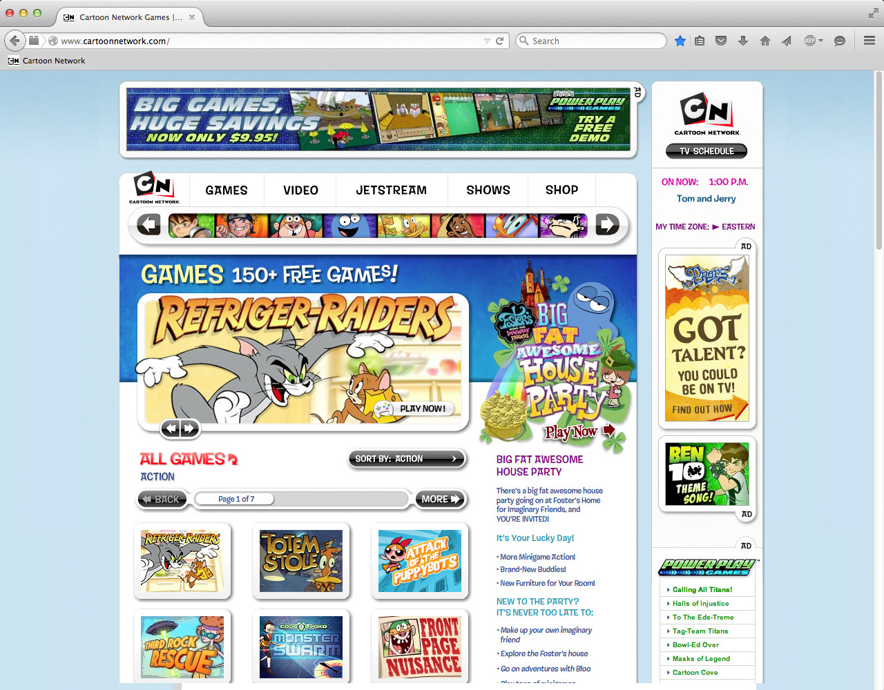 Images Of Cartoon Network Old Website Games