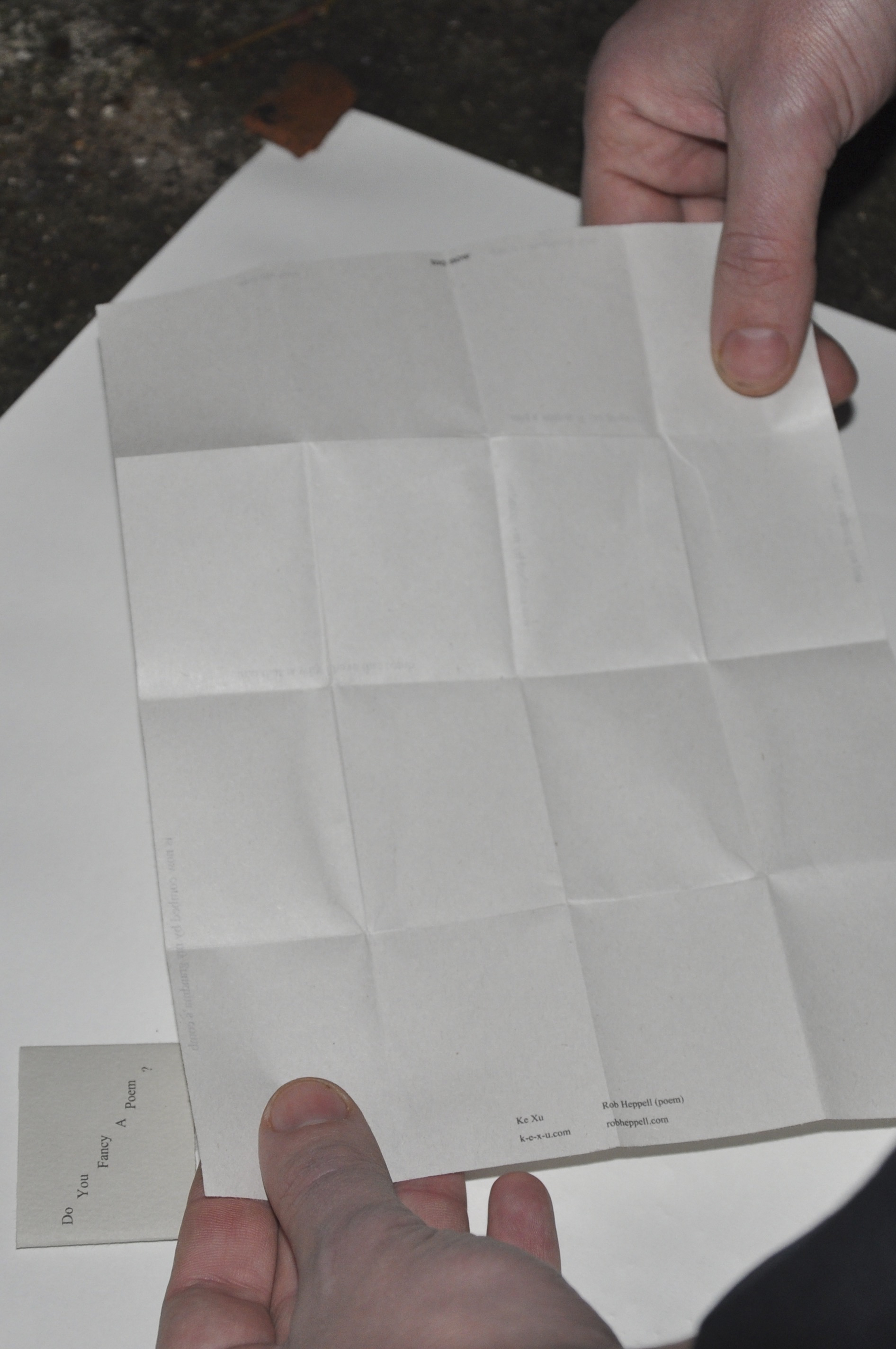 Do you fancy a poem? (2018)