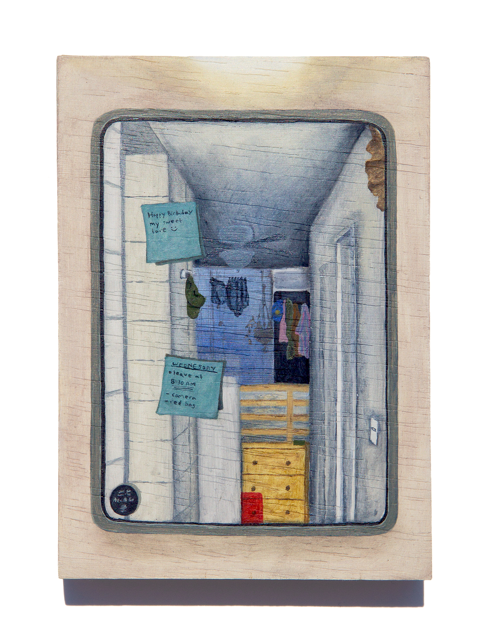 Merry Christmas (Happy Birthday), oil on panel, 7 x 5 in., 2023