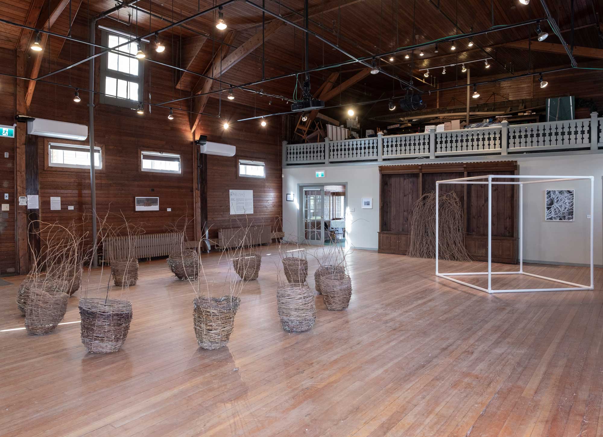 Installation view. Works by Kirstie McCallum (left) and Doug Dumais (right).