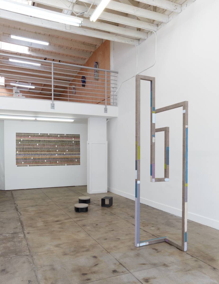 a shape made through its unravelingInstallation viewOchi Projects, Los Angeles