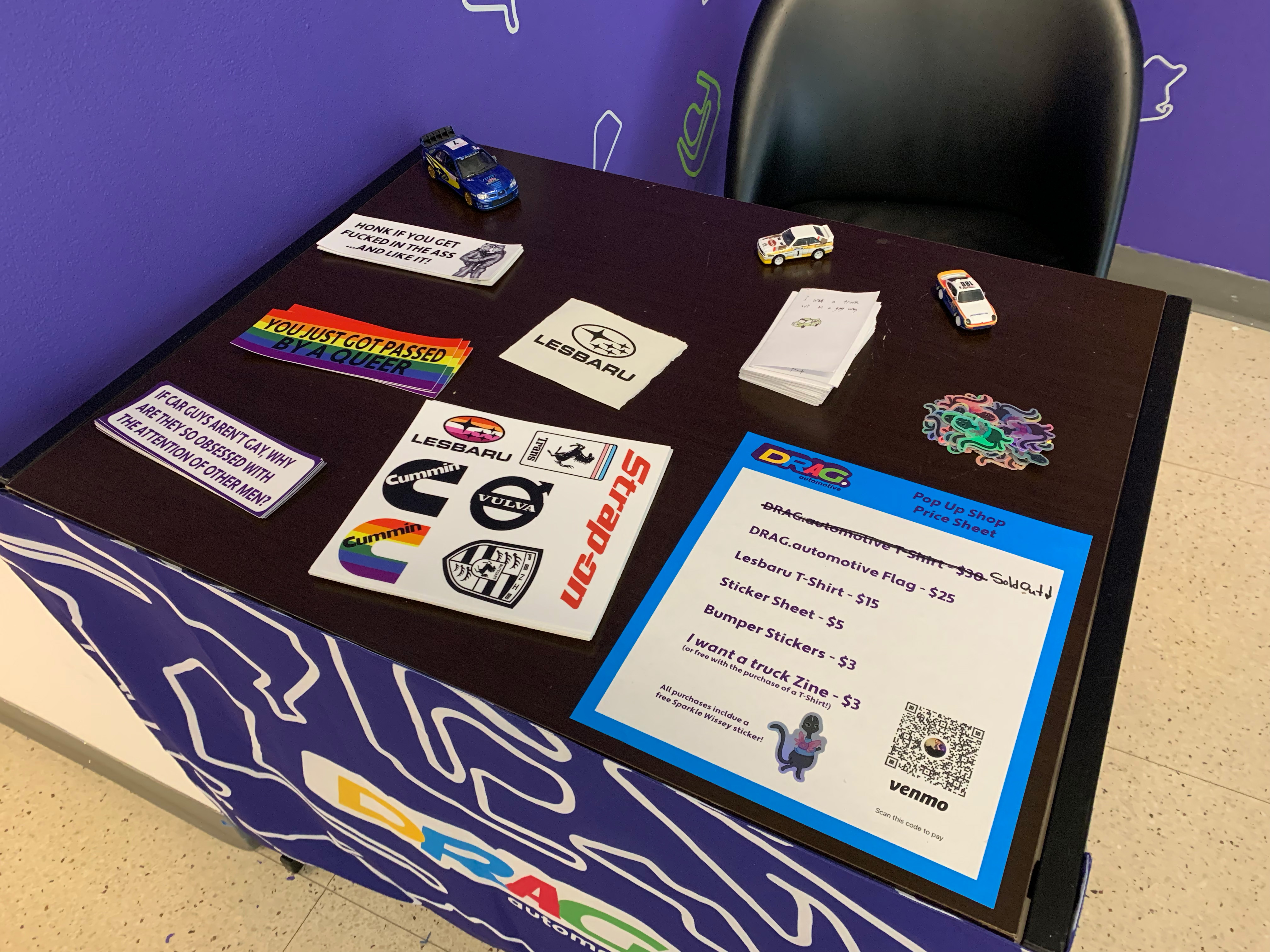 DRAG.automotive pop-up shop Installation 2022