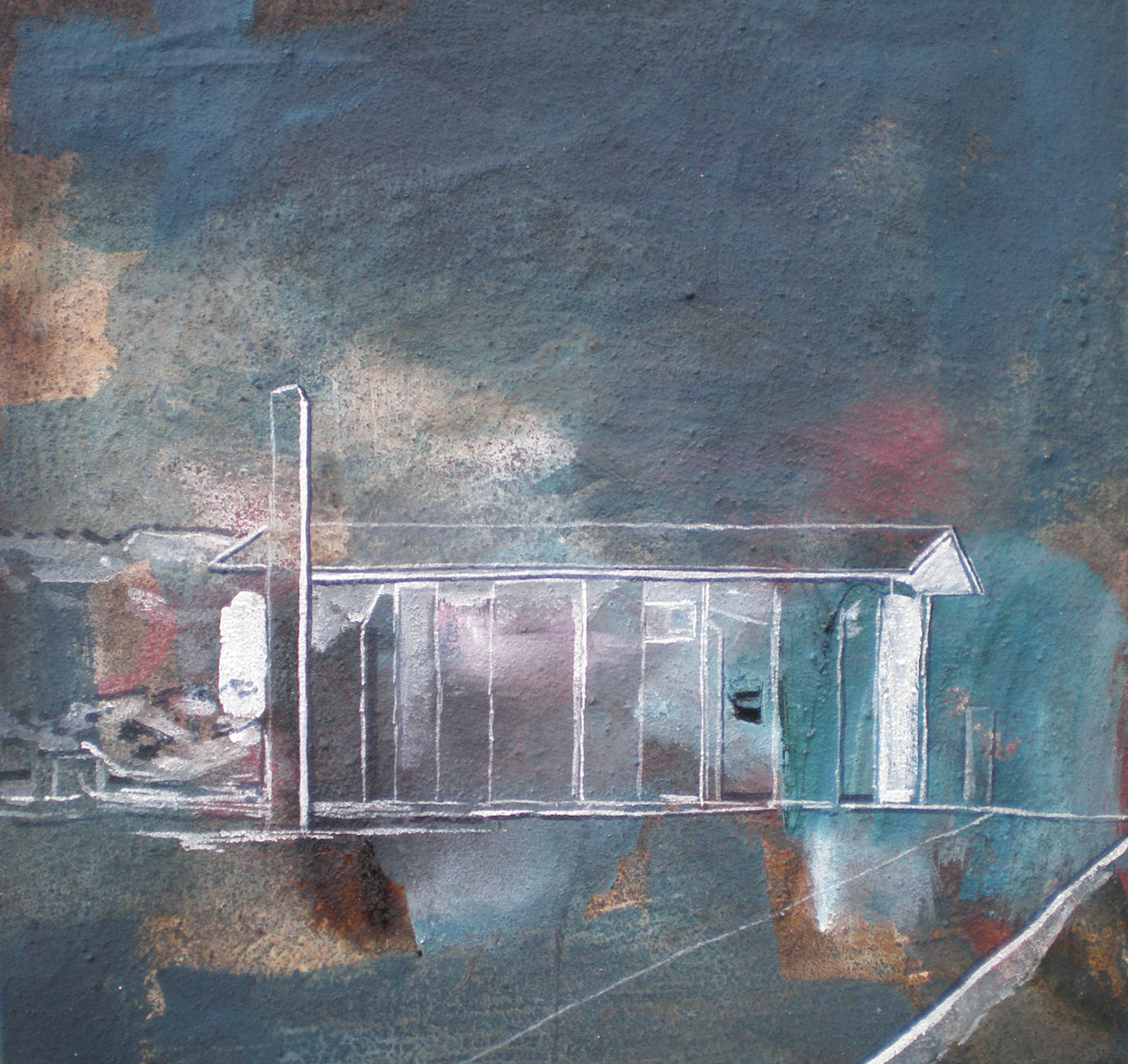 "Abrigo Unisexo" 2008 Mixed Media on Canvas 50x50 cm