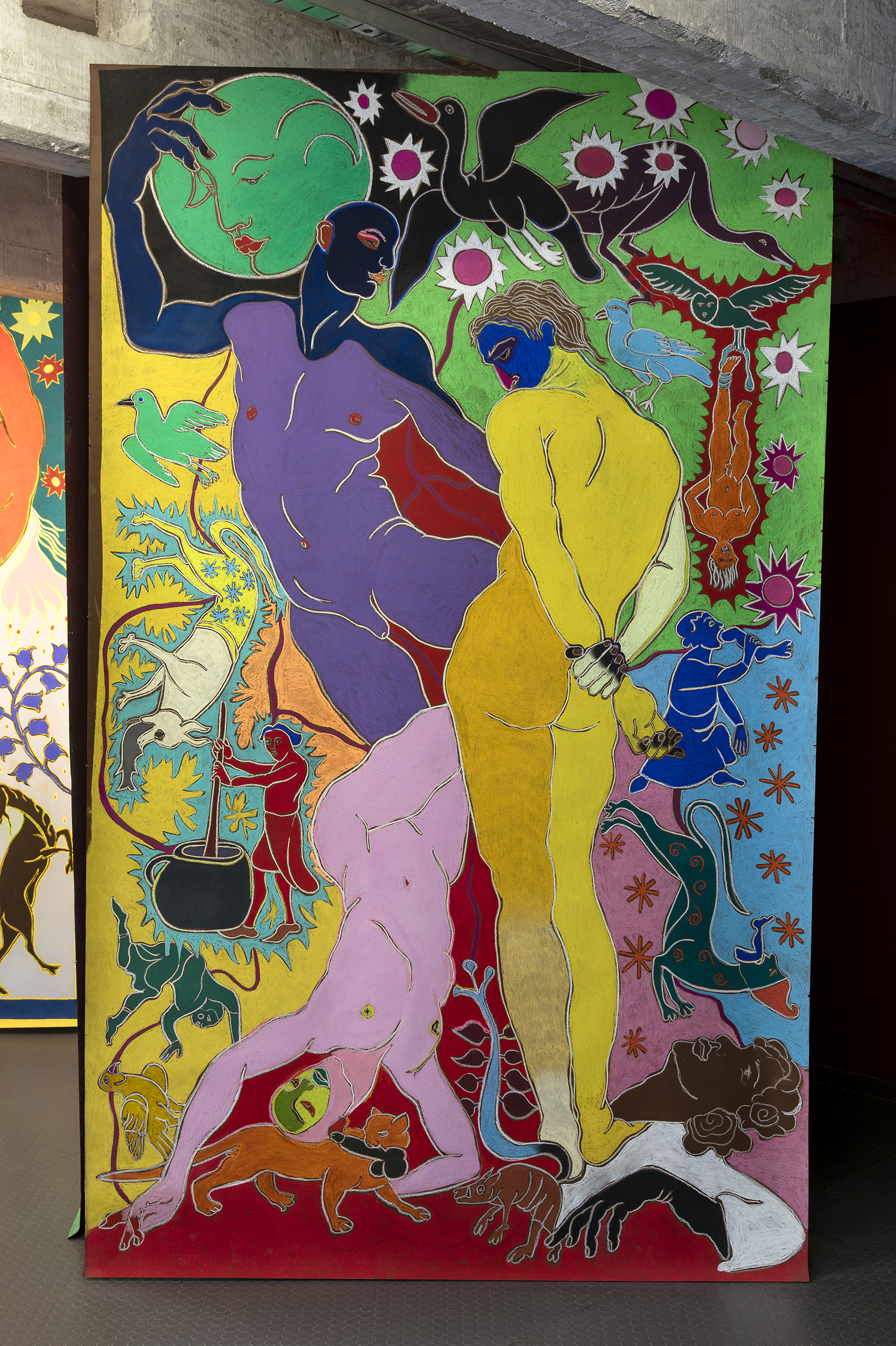 Sin títuloTiza pastel sobre papel248 x 150 cm2025(No disponible)