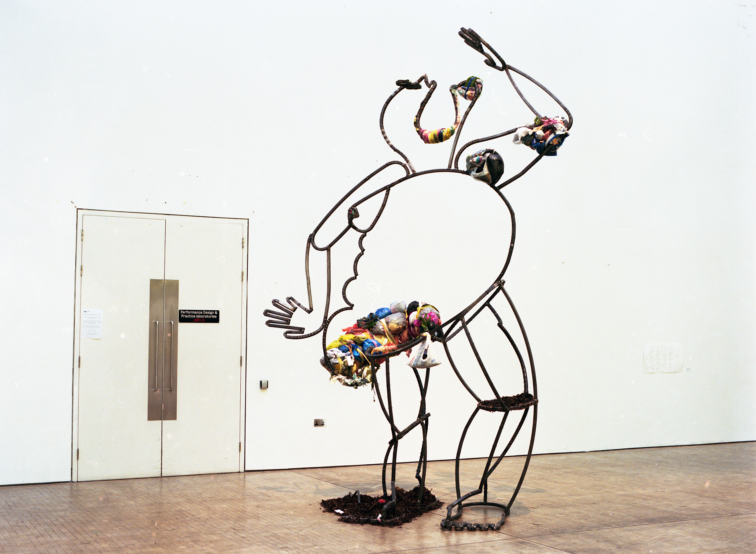 Woman - H410xW308xD100cm - Mild steel, plastic bags, plants, darkroom prints, found material, painted canvas -2015