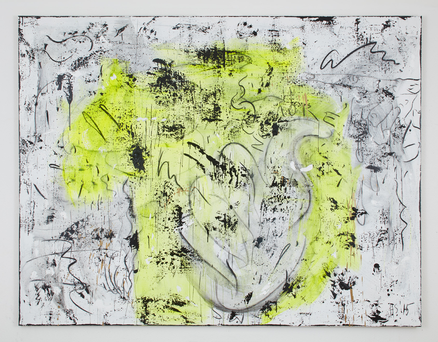 DAYDREAMS FOR LOSERS, 2015 185 x 240cmCharcoal and Oil on Canvas