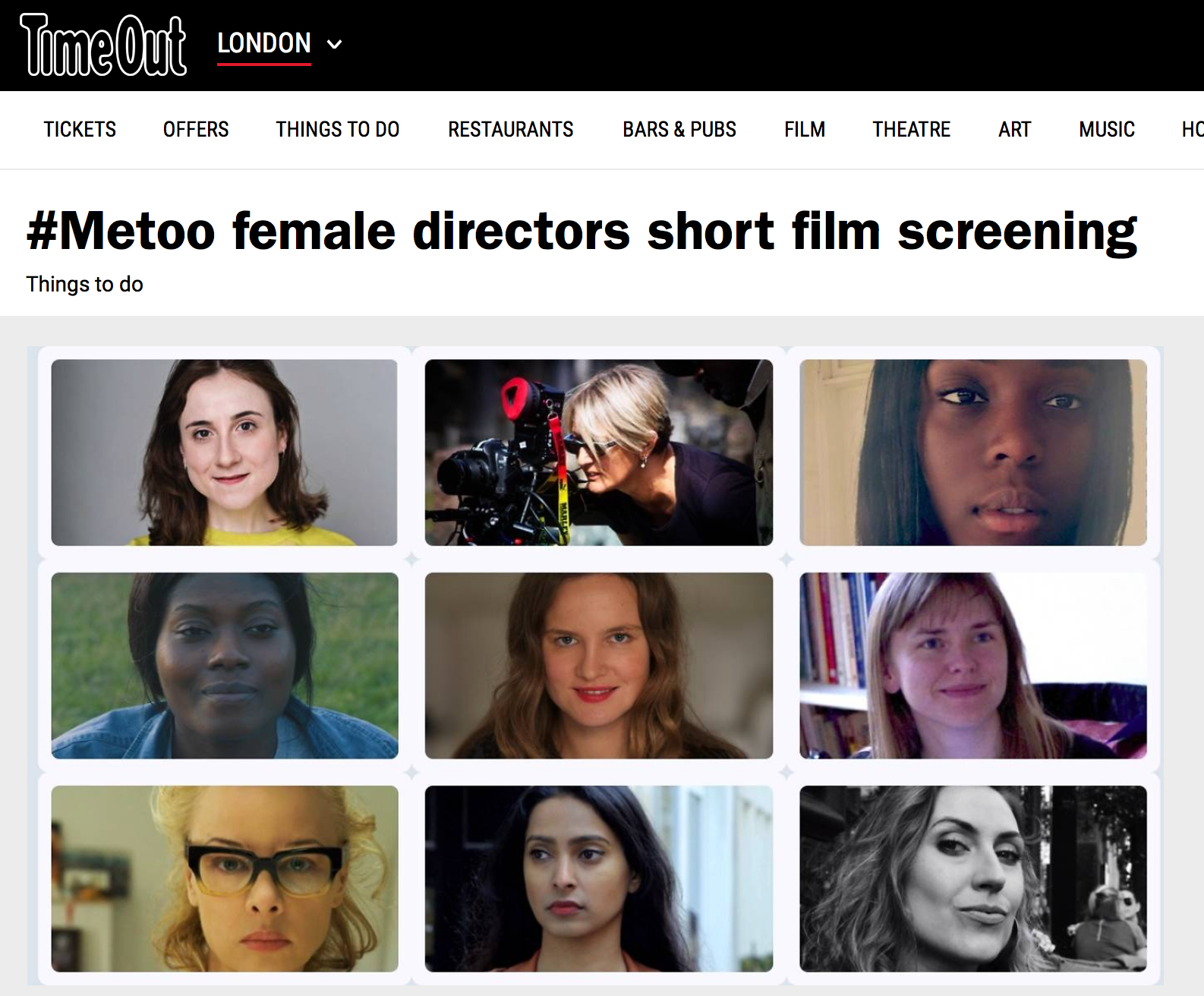 Time out, She Lives Festival promotion (2018)