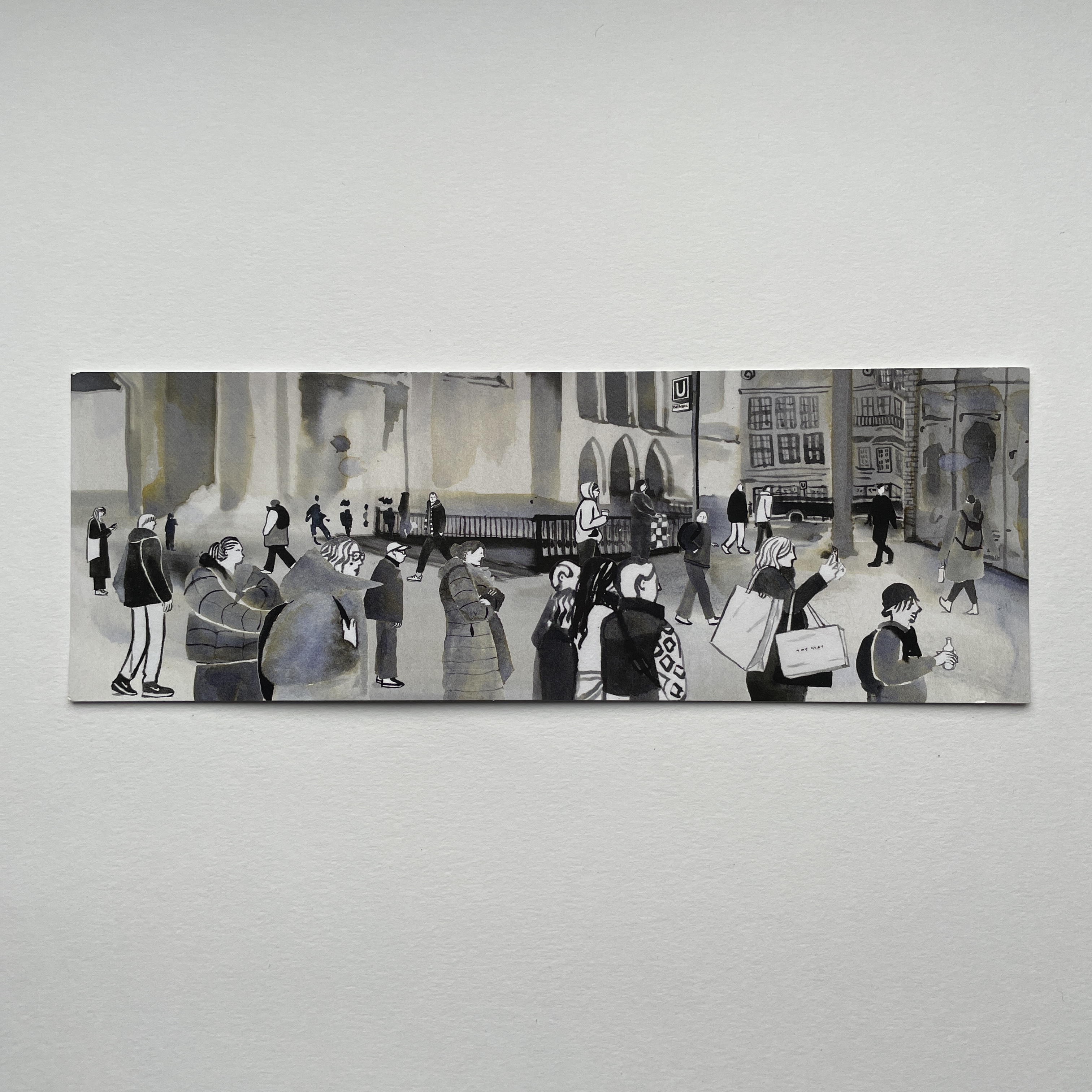 Spectators, postcard format