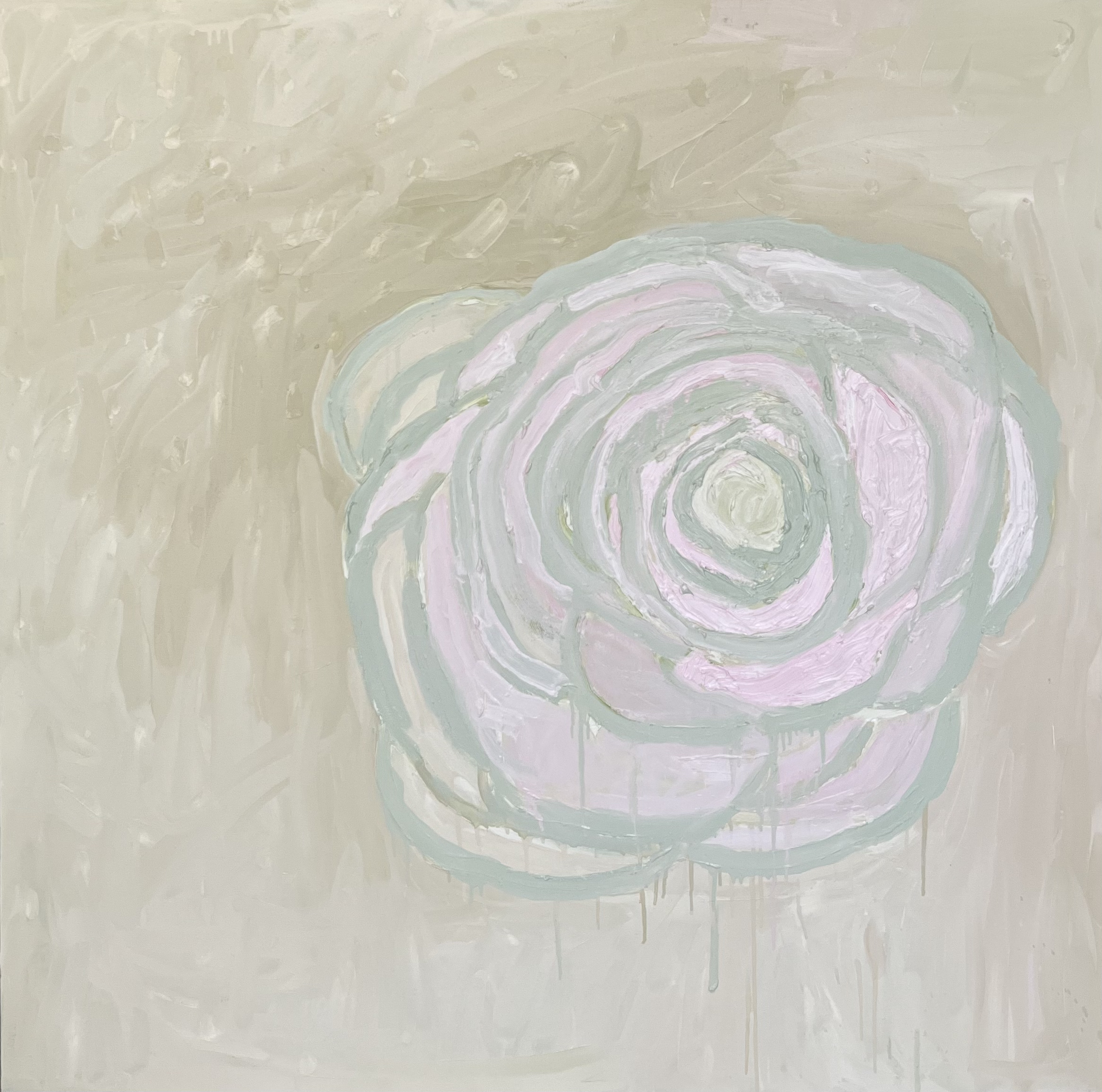 Ghost Camellia, 2022, Oil on Canvas, 48"x48" in