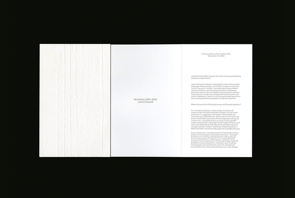 Skid Marks 2019-2020 by Joanne Howard, Printed Show Booklet, Limited Edition of 250