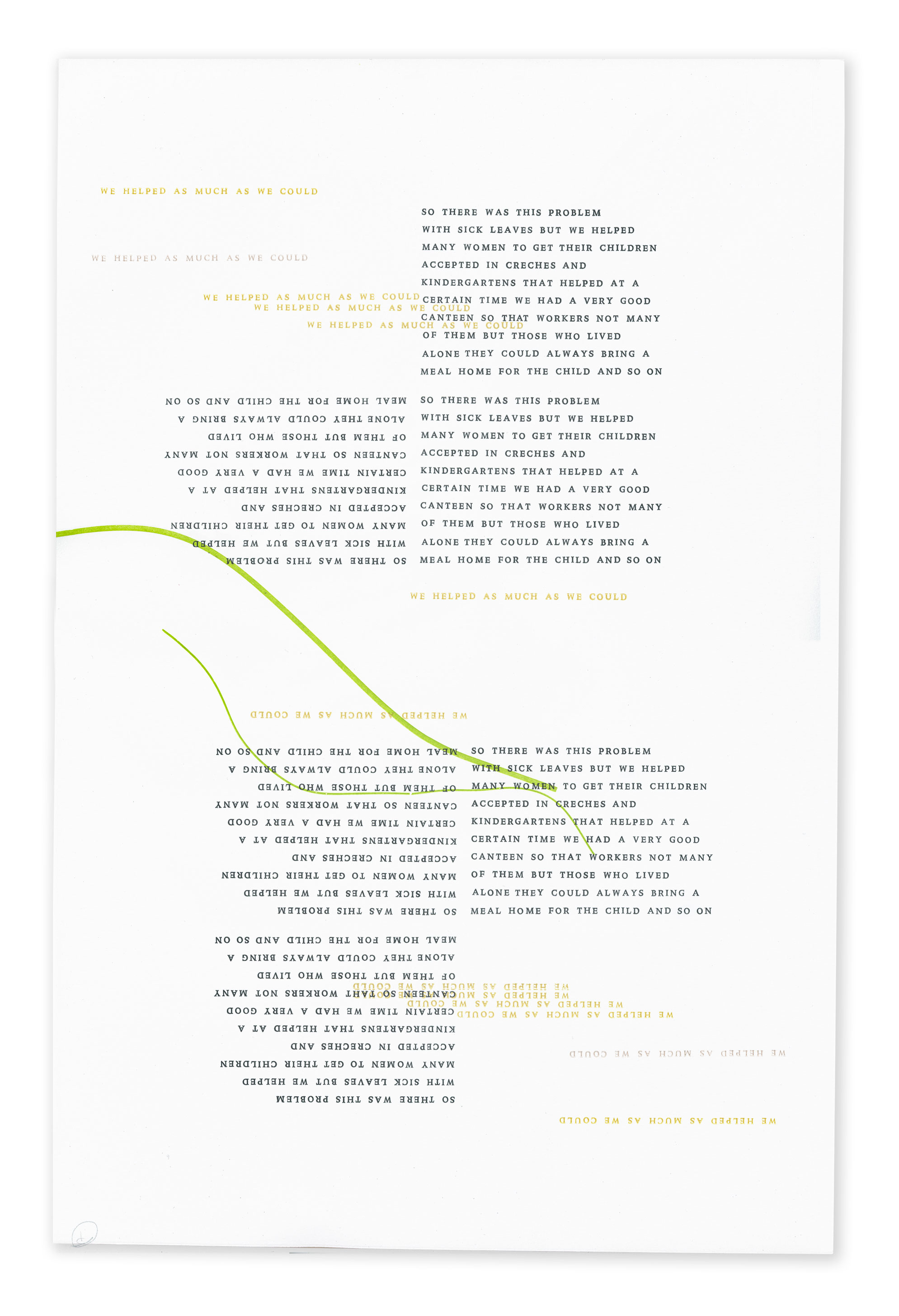 sick leave, 12x19 in