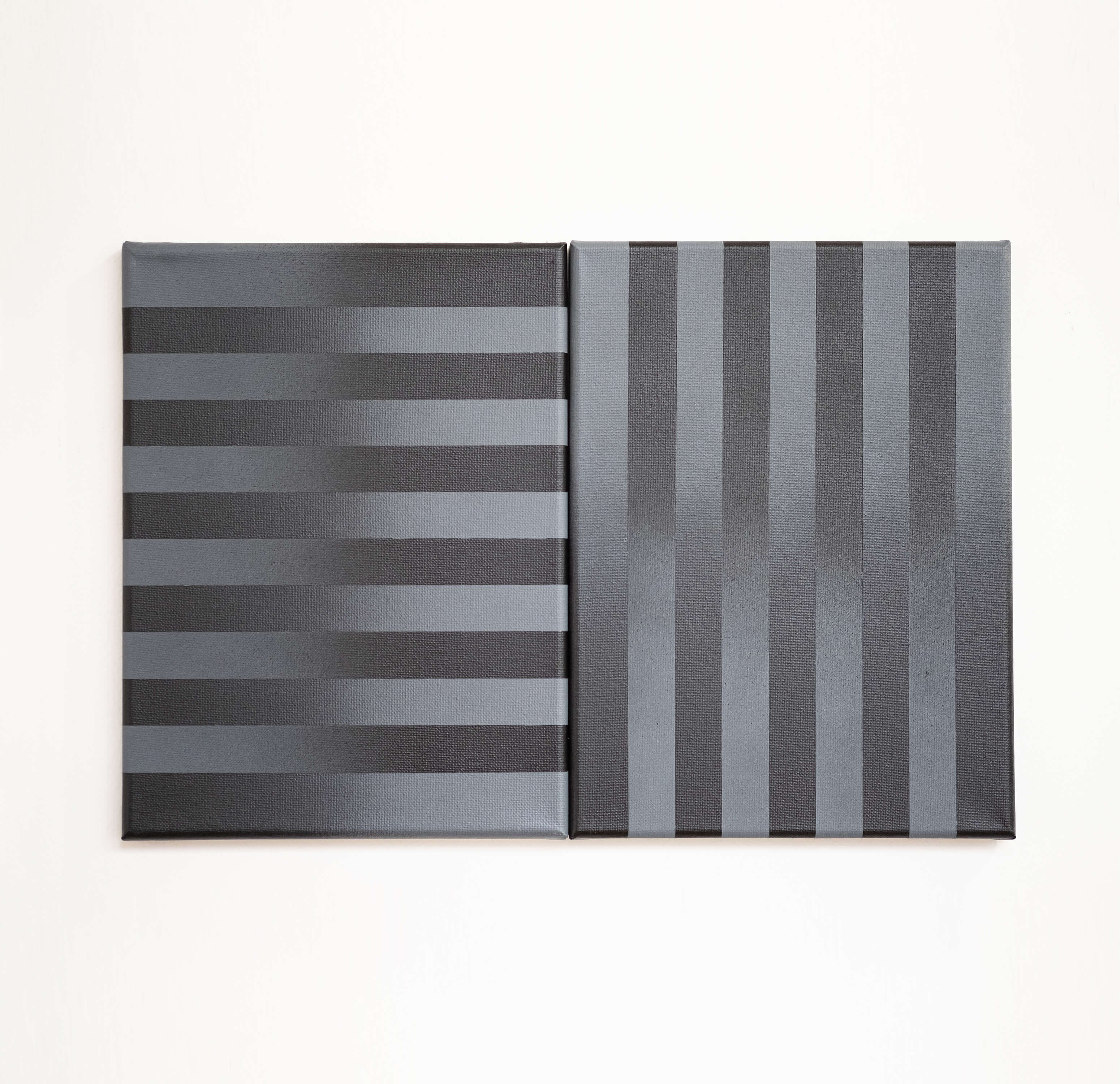 Variables 01 & 02, 2020, Enamel on canvas, 12 x 18 in