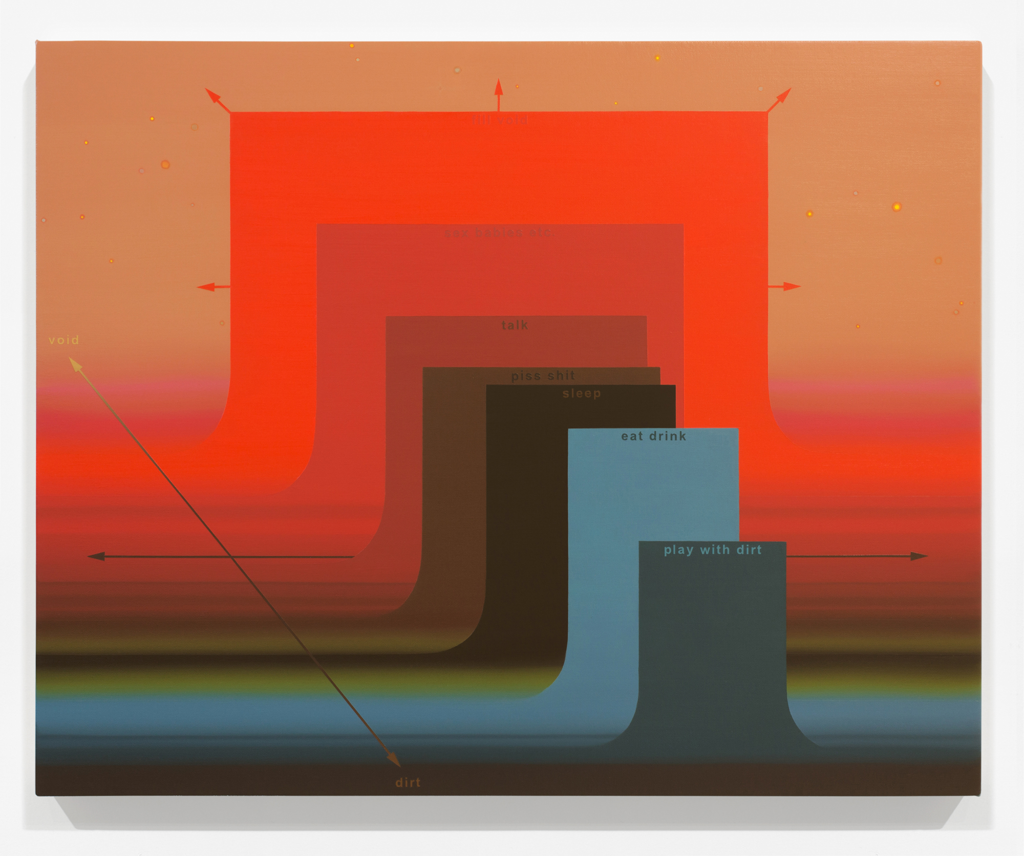 Going For It (II). 2016. Oil and acrylic on canvas, 24" x 30" (61 x 76 cm)