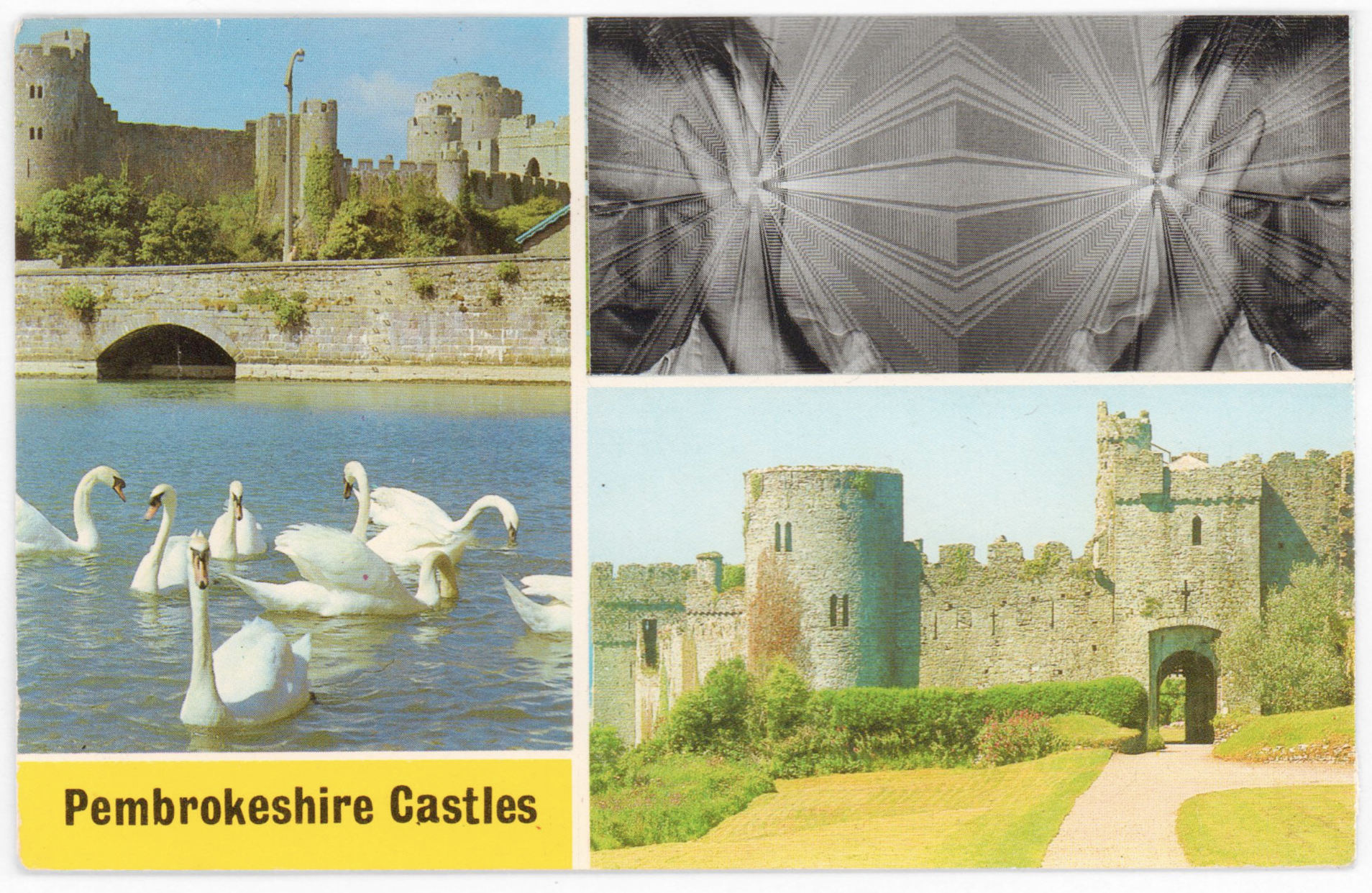 Pembrokeshire Castles, 2017, collage, 13 x 8 cm