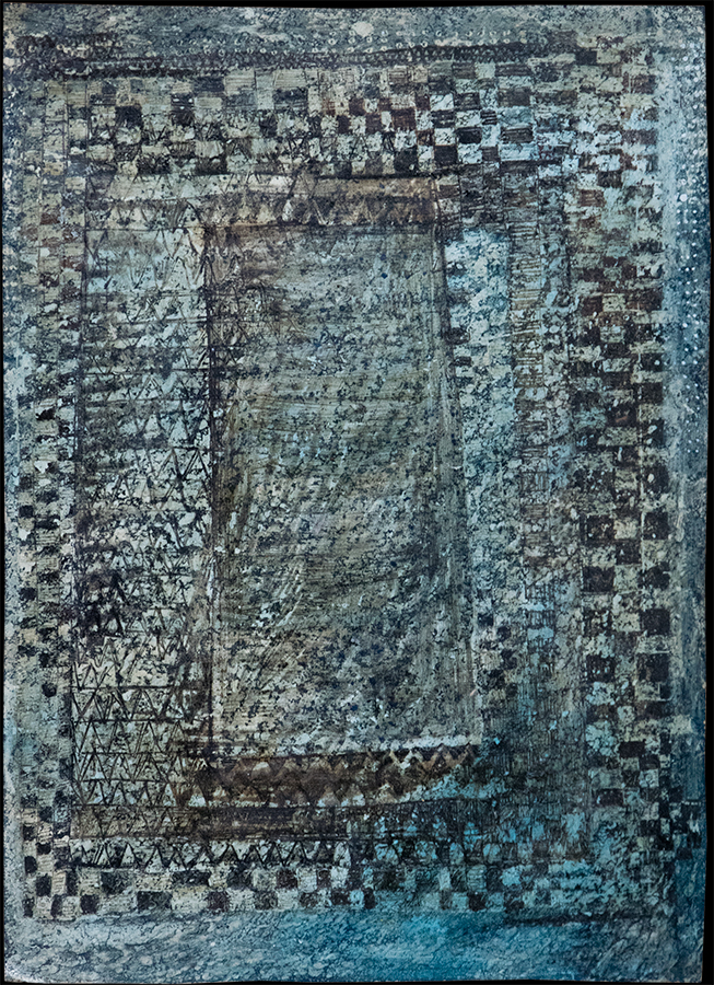 Design for handmade carpet. Gouache, wax. Painting on cardboard. 1960's